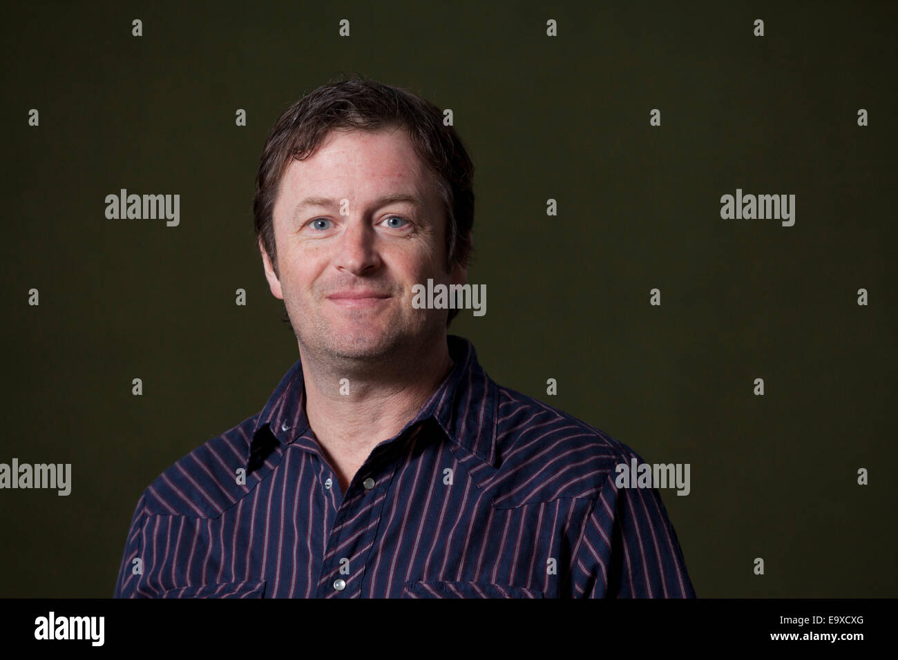 Willy Vlautin, US-amerikanischer Autor und Sänger an der Edinburgh International Book Festival 2014. Edinburgh, Schottland. Stockfoto