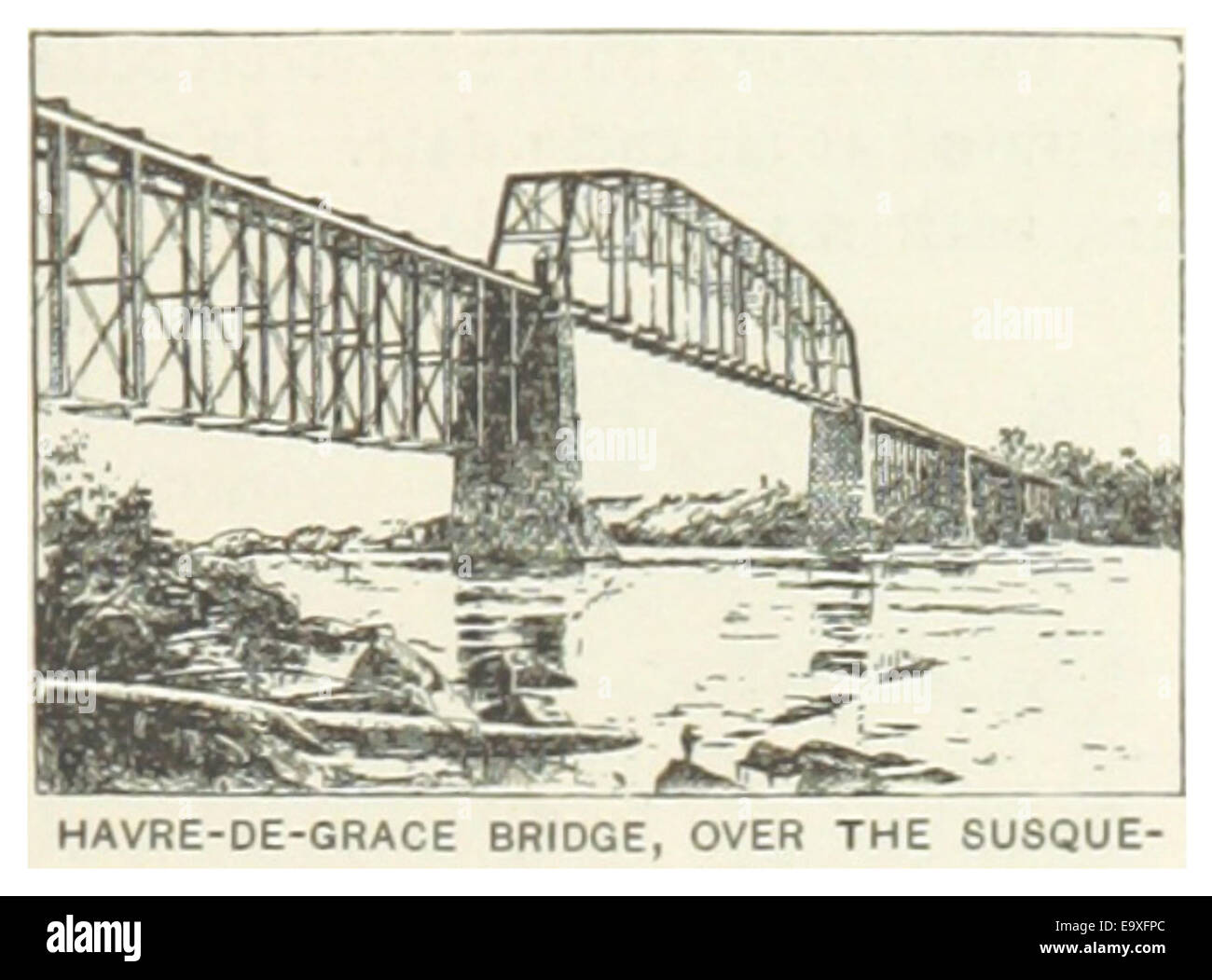 US-MD(1891) p325 HAVRE DE GRAVCE BRIDGE OVER THE SUSQUEHANNA RIVER Stockfoto