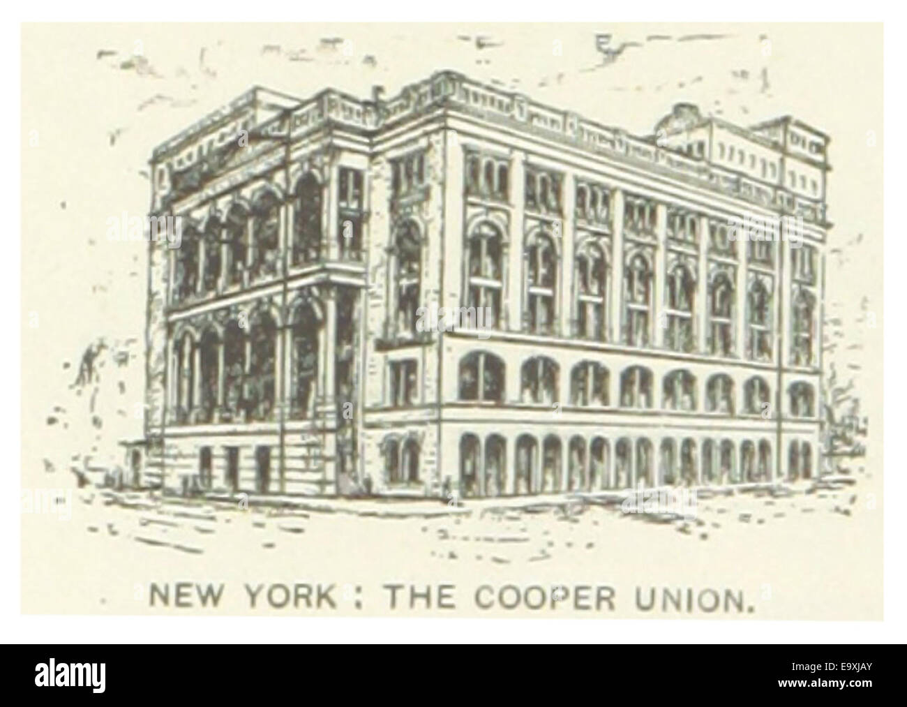 US-NY(1891) p600 NYC, THE COOPER UNION Stockfoto