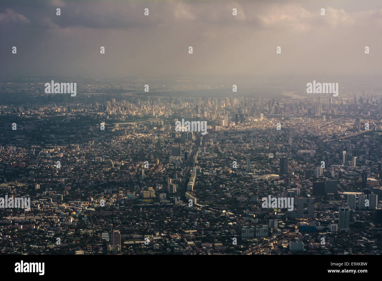 Luftaufnahme der Stadt Bangkok Stockfoto