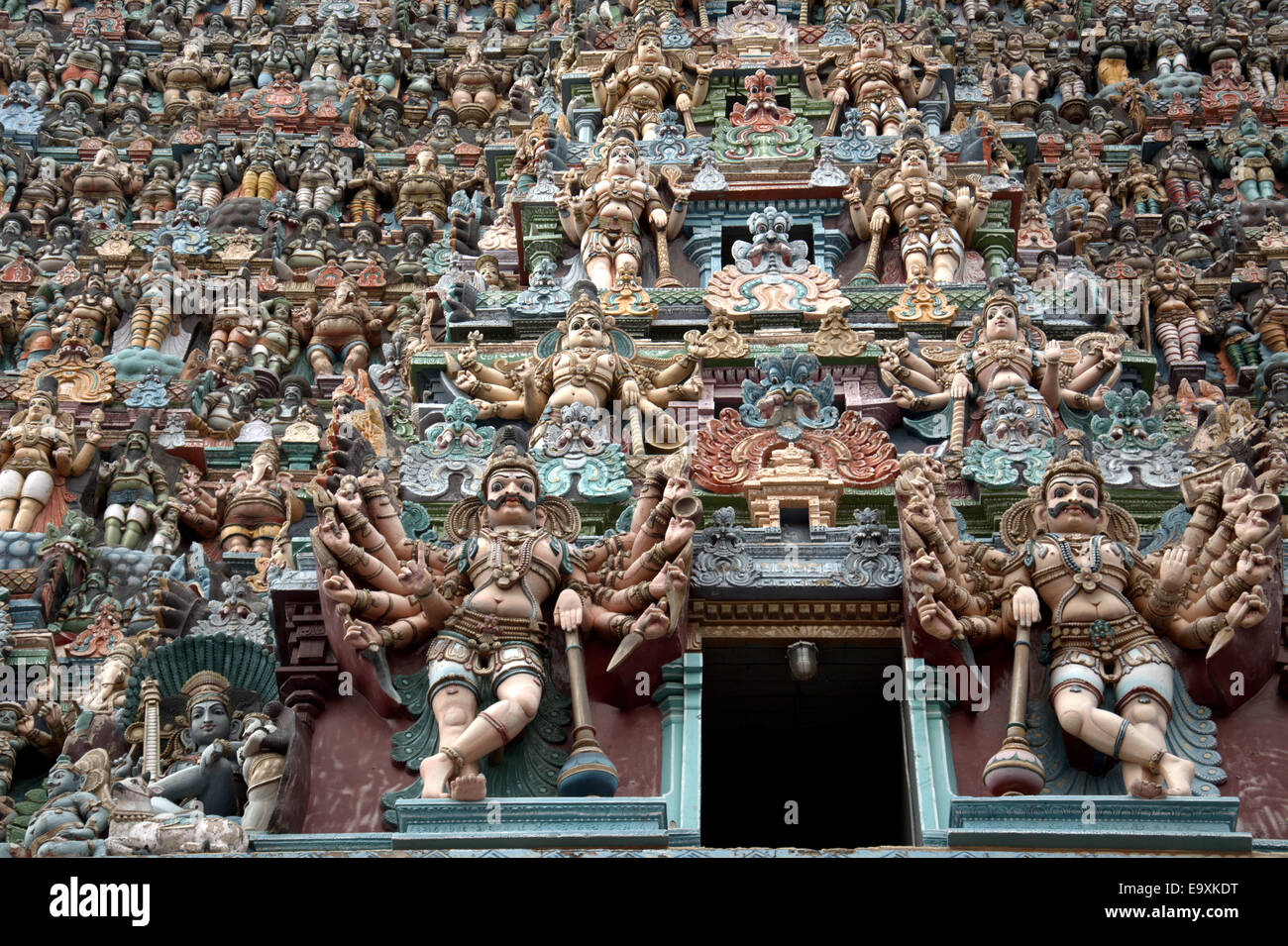 Meenakshi Amman Tempel (Sri-Meenakshi-Tempel), Madurai, Tamil Nadu, Indien, Asien Stockfoto