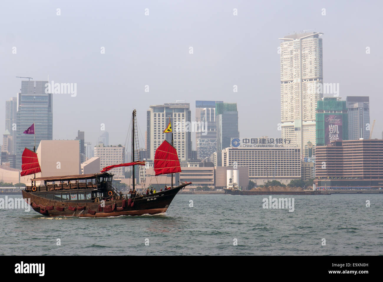 Traditionssegler junk in Hong Kong Stockfoto