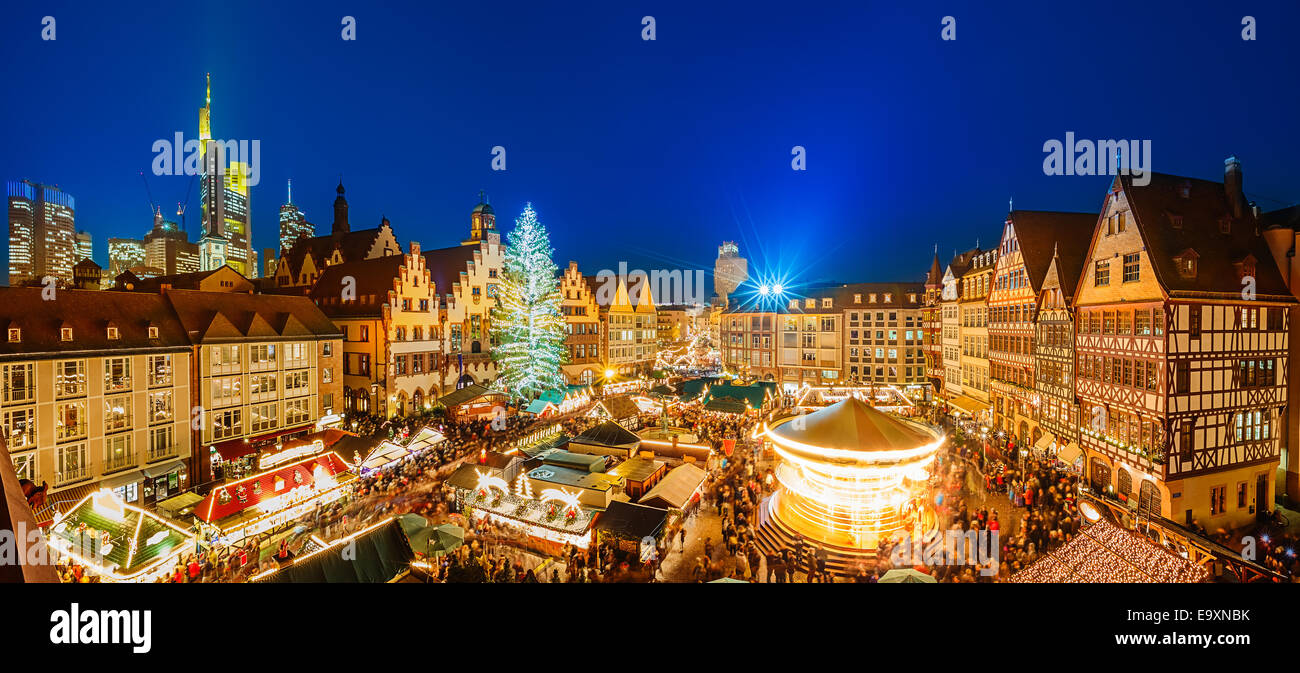 Weihnachtsmarkt in Frankfurt am Main Stockfoto