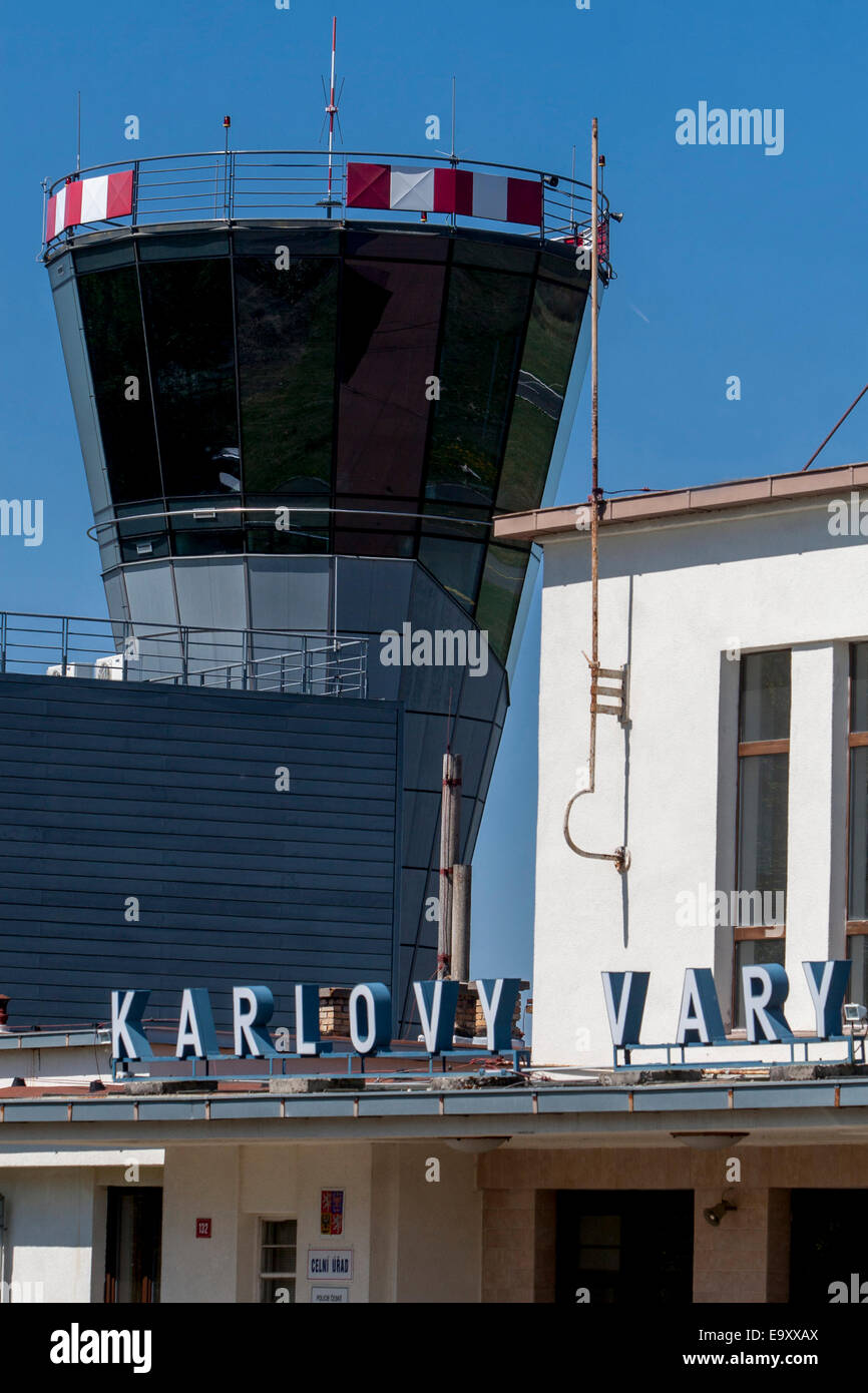Flughafen in Karlovy Vary Tschechien Stockfoto