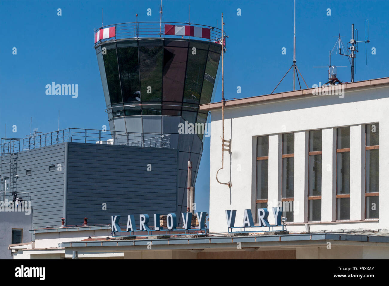 Flughafen in Karlovy Vary Tschechien Stockfoto