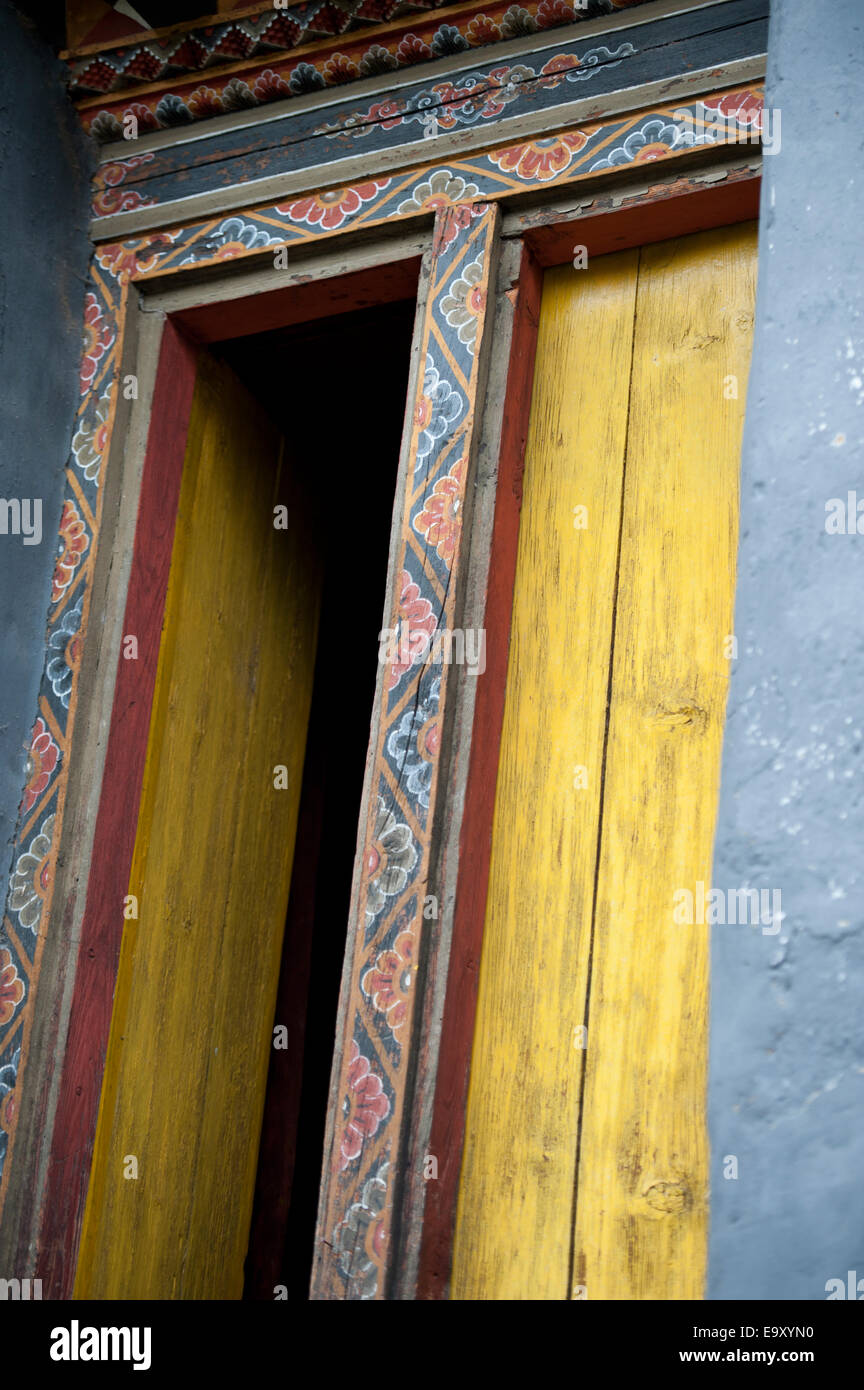 Fenster des Tamchhog Lhakhang, ParoTal, Bezirk Paro