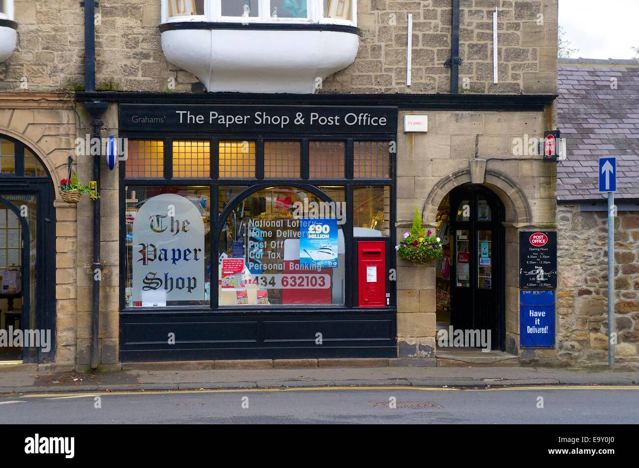 Postamt Shop Corbridge, Northumberland, England, UK. Stockfoto