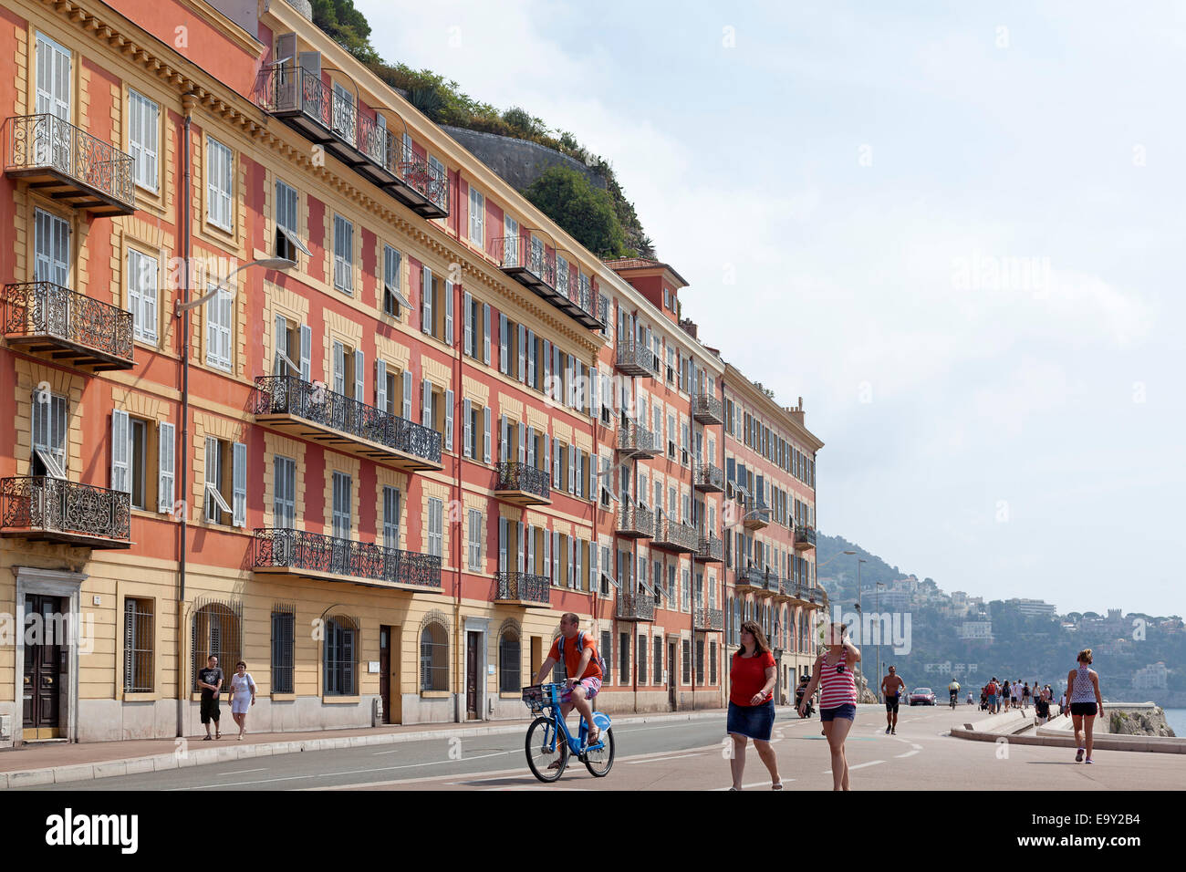 direkt am Meer, Nizza, Cote ´ Azur, Frankreich Stockfoto