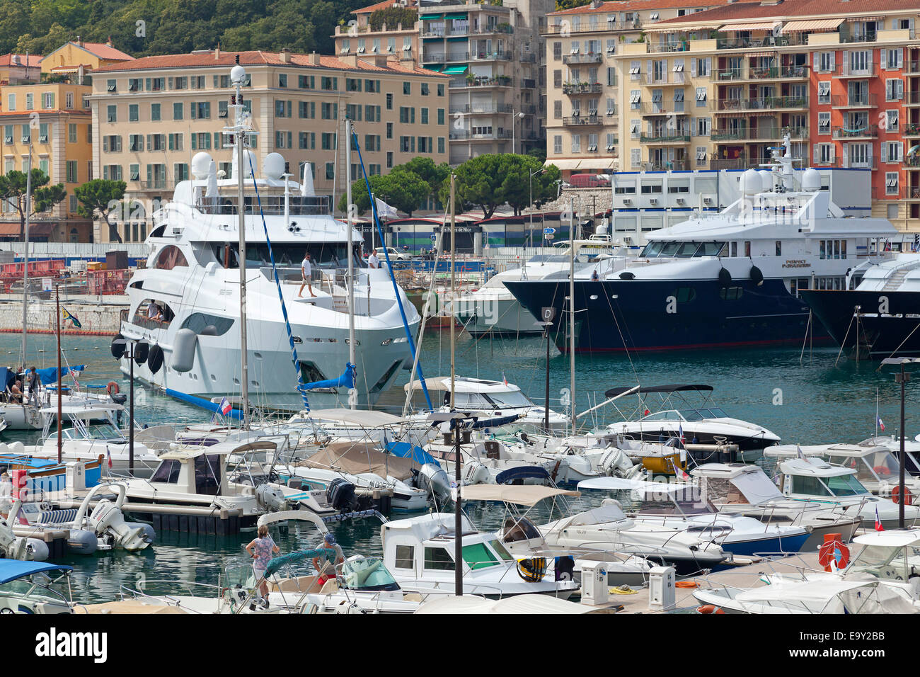 Hafen von Nizza, Cote ´ Azur, Frankreich Stockfoto