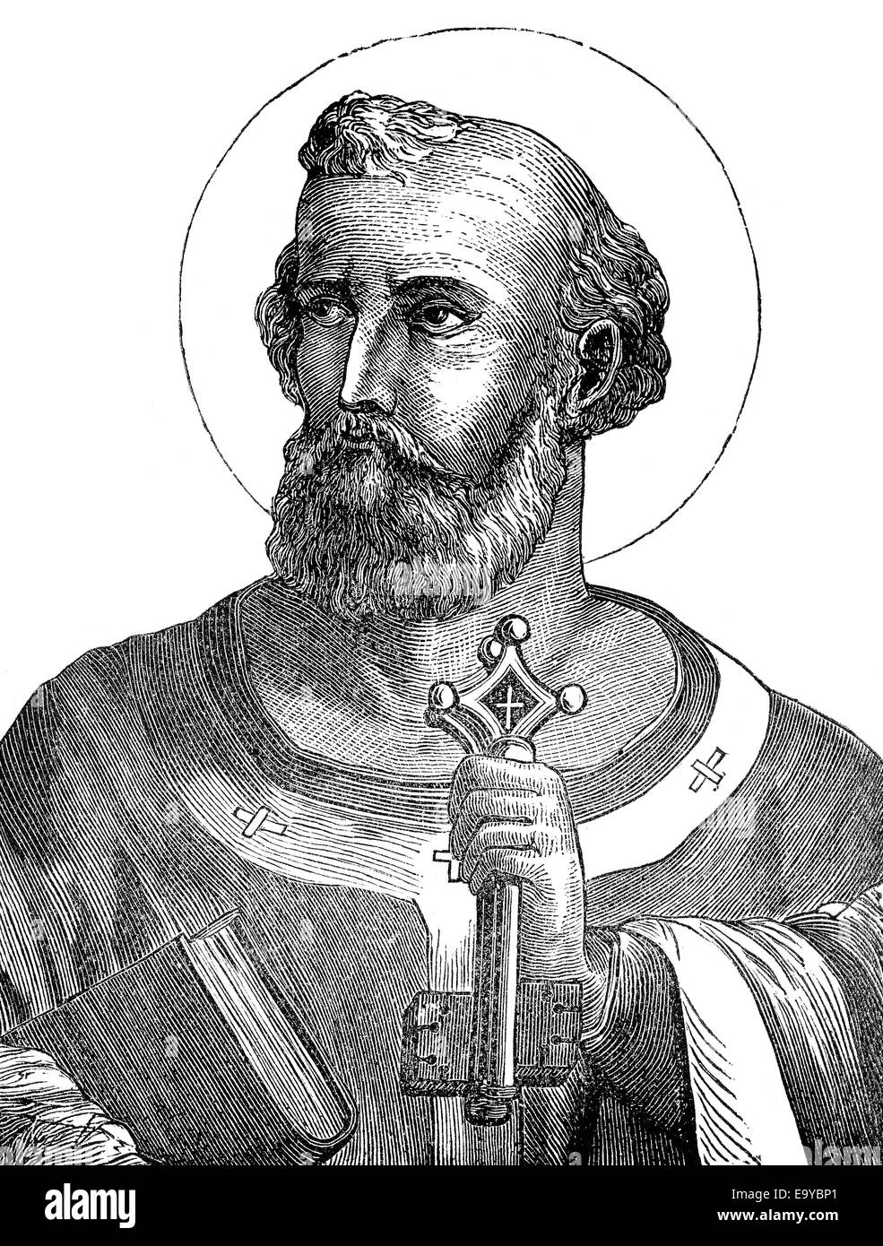 St. Peter, Apostel, Heilige und Papst regierte 33-67, der Heilige Petrus, Apostel Und Papst Stockfoto
