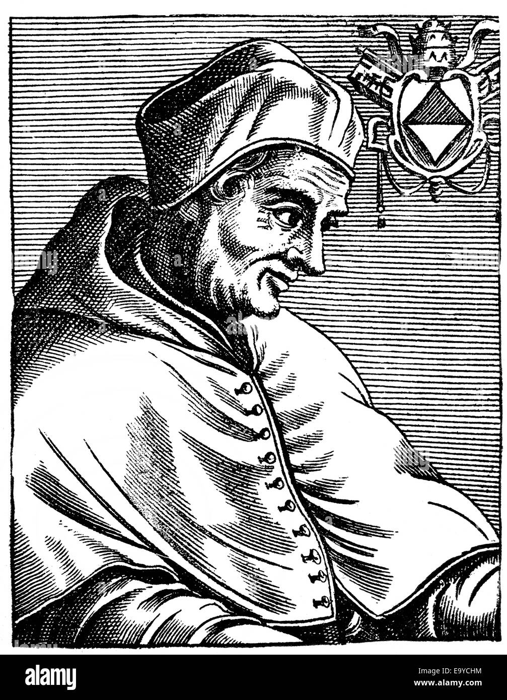 Papst Gregory XII oder Gregorius XII, c. 1326-1417, geboren Angelo Corraro, Corario oder Correr, Papst von 1406 bis 1415, Papst Gregor X Stockfoto