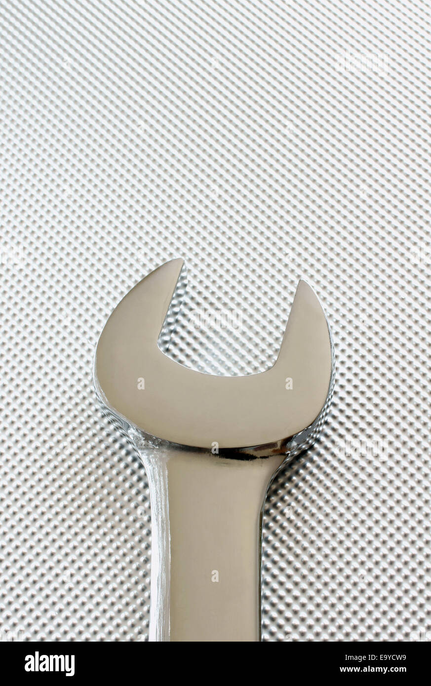 Schraubenschlüssel oder Spanner eine engineering-Konzept mit Platz für text Stockfoto