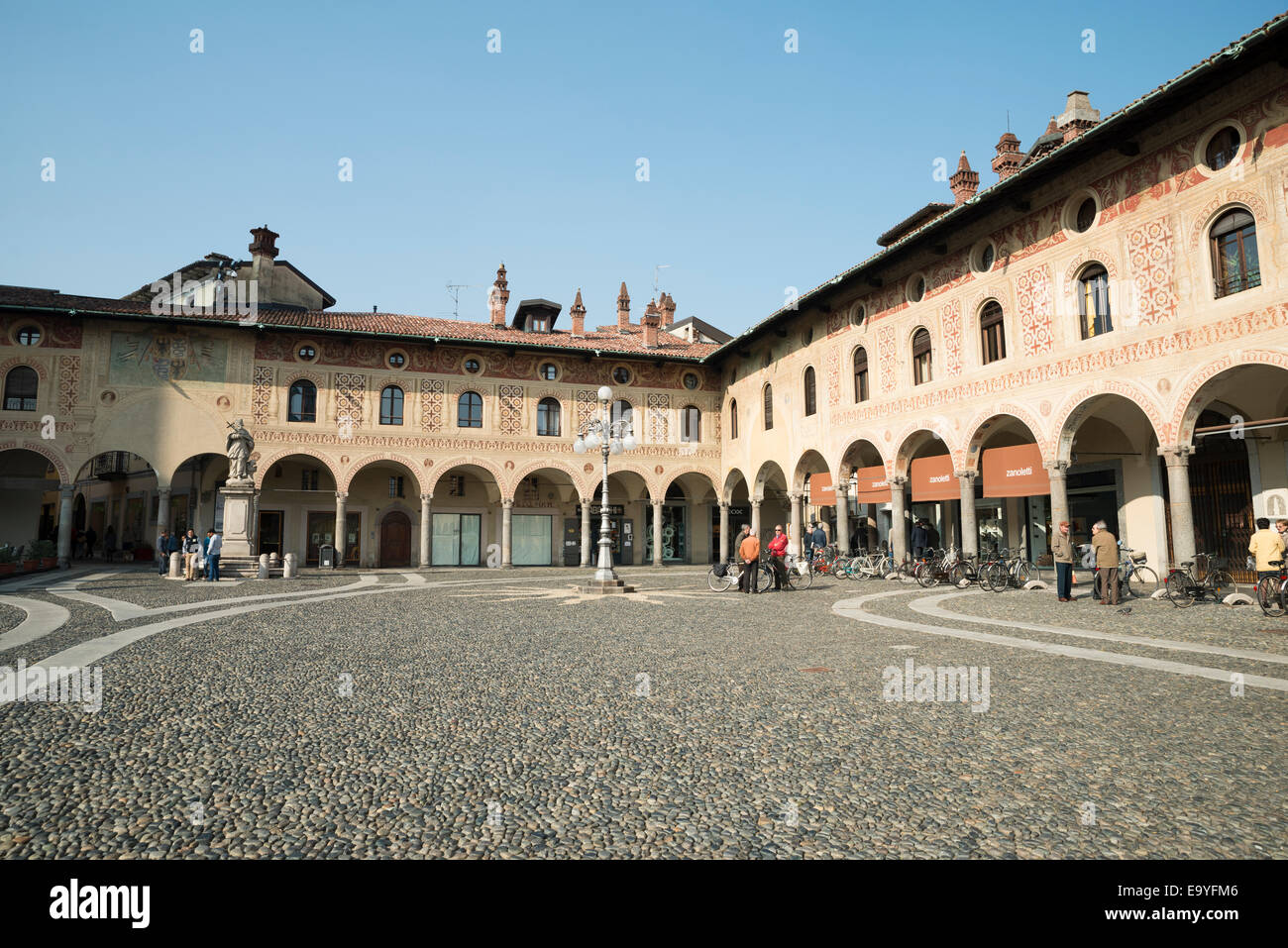 Piazza Ducale, Vigevano, Lombardei, Italien Stockfoto