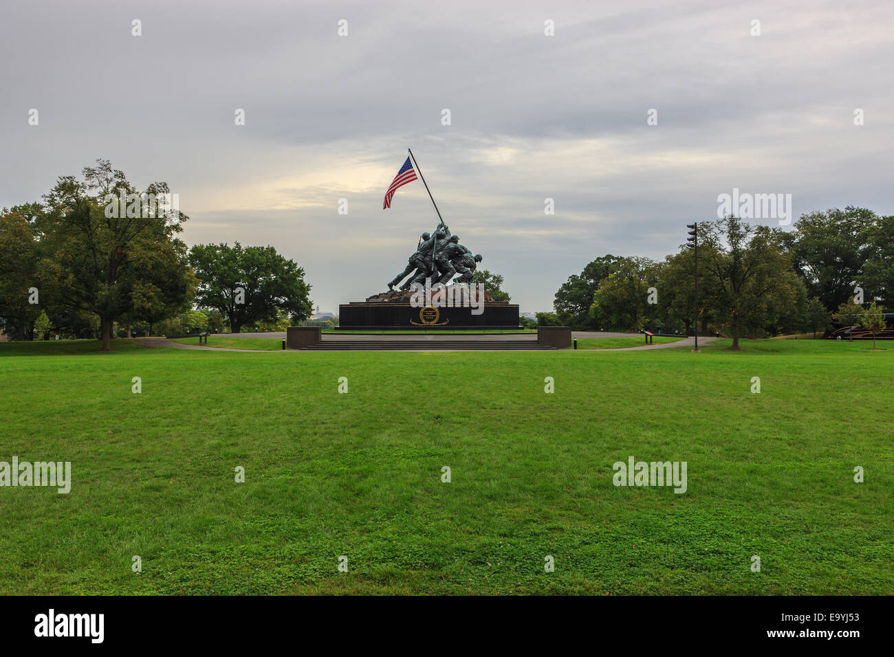 U.S. Marine Corps War Memorial, auch bekannt als Iwo Jima Memorial in Arlington, Virginia, USA. Stockfoto