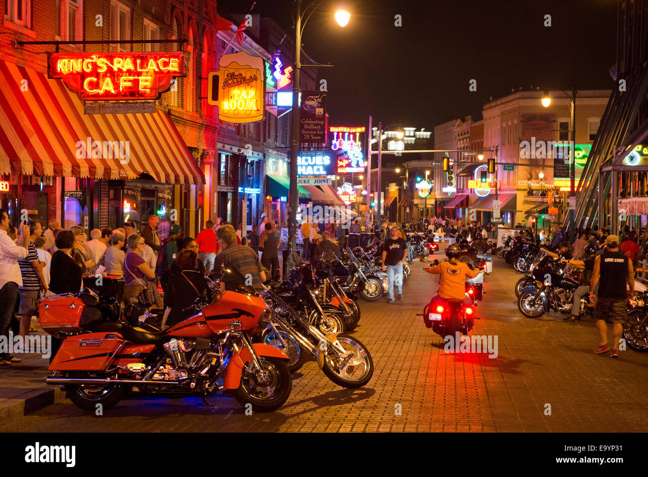 Beale Street in Memphis Tennessee Stockfoto