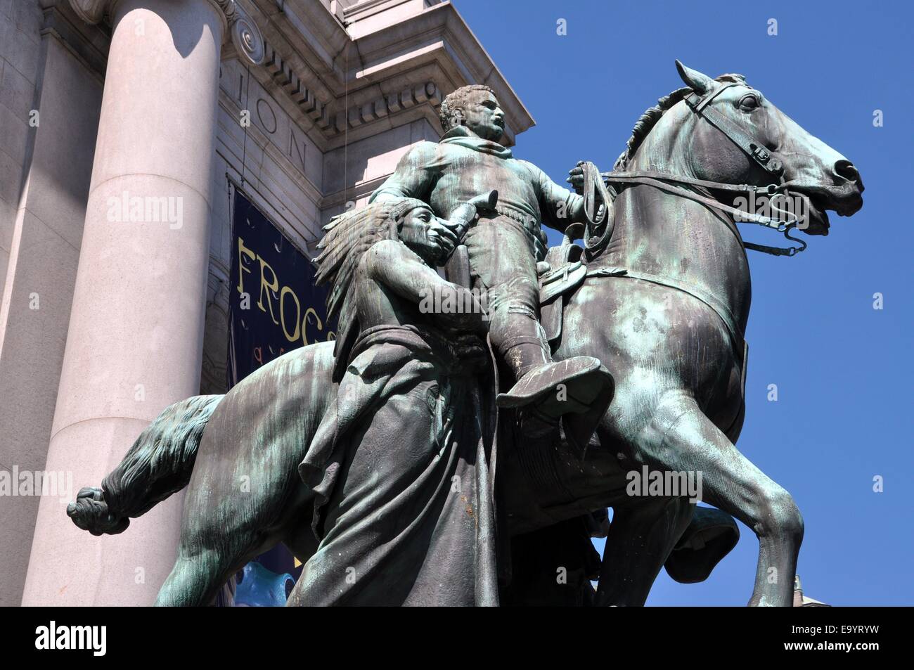 NYC: Die monumentale Theodore Roosevelt Reiterstatue vor dem American Museum of Natural History am Central Park West Stockfoto