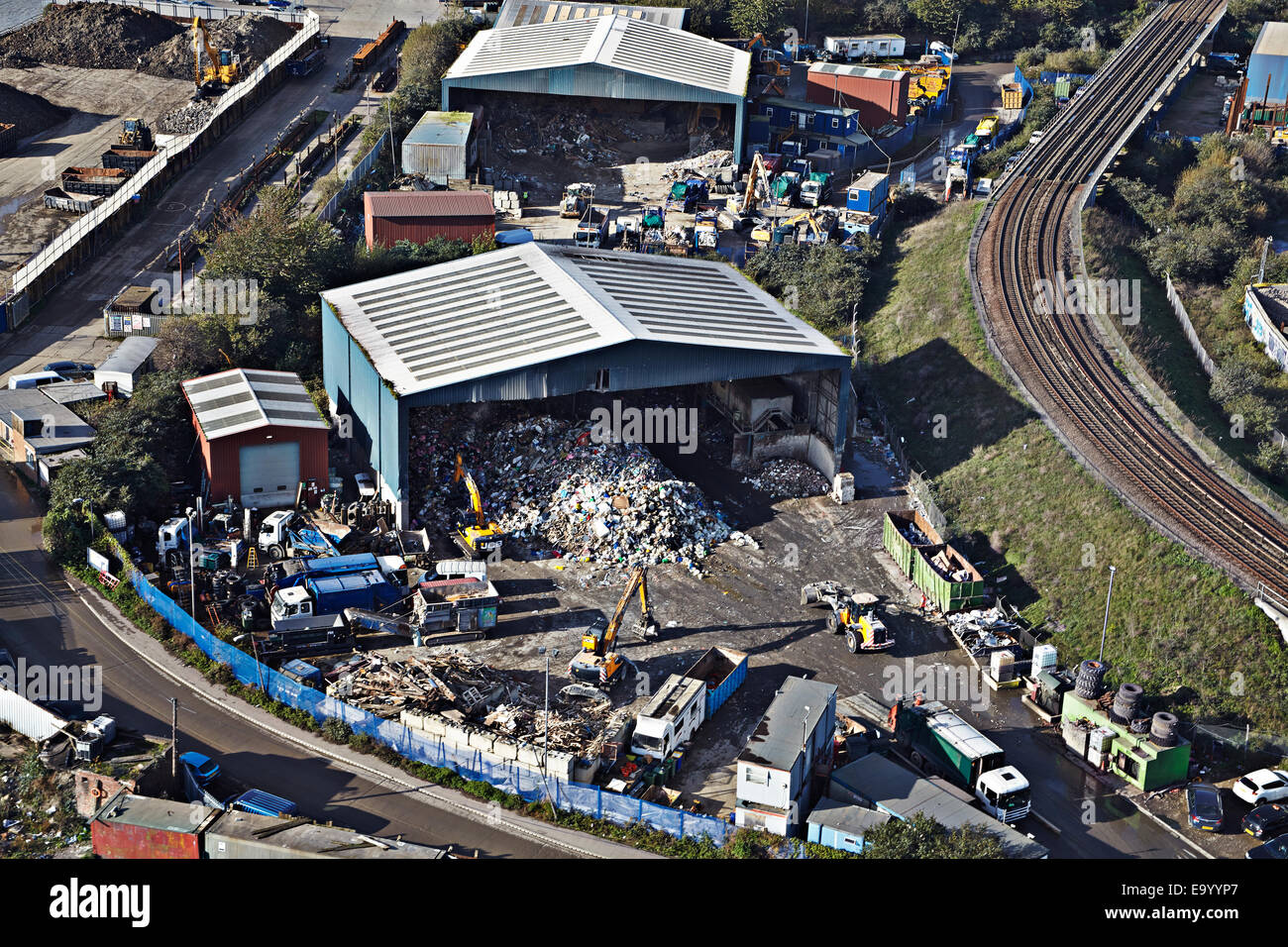 Docklands Abfall recycling-Zentrum Stockfoto