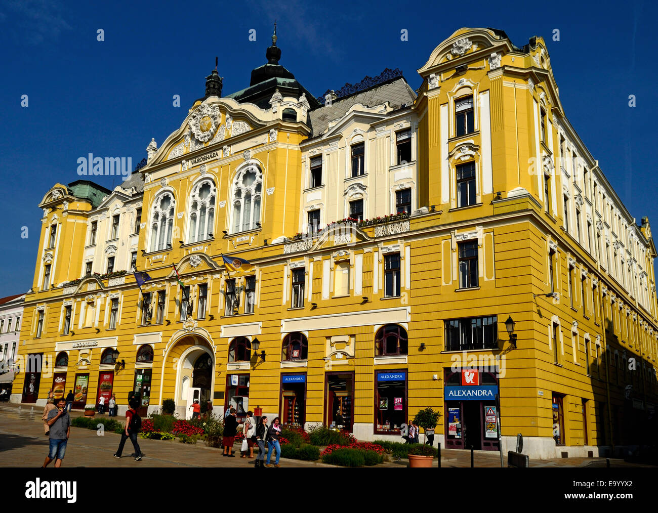 Pecs Ungarn Baranya county Süd-Transdanubien. Rathaus - Varoshaza Stockfoto