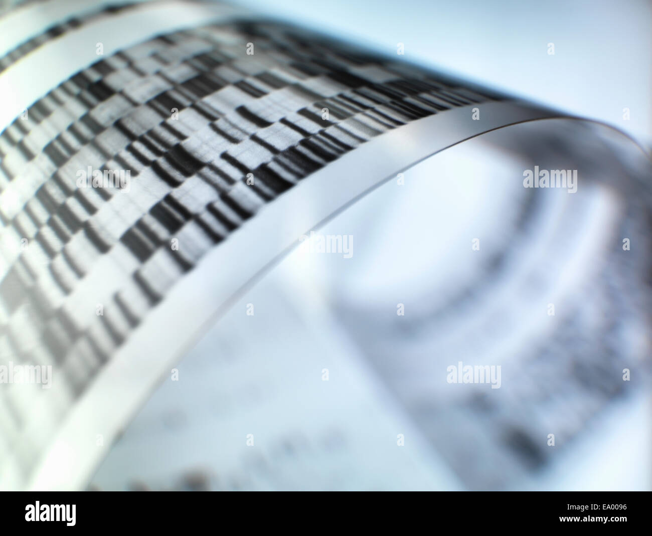 Nahaufnahme eines Autoradiograph in der Erforschung der Genetik verwendet Stockfoto