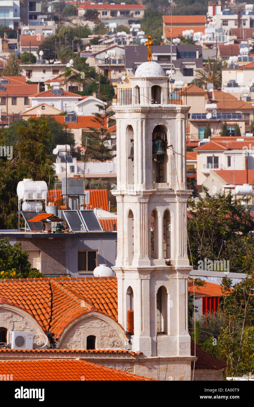 Apostolos Loucas Dorf Kirche Glockenturm, Kolossi, Zypern Stockfoto