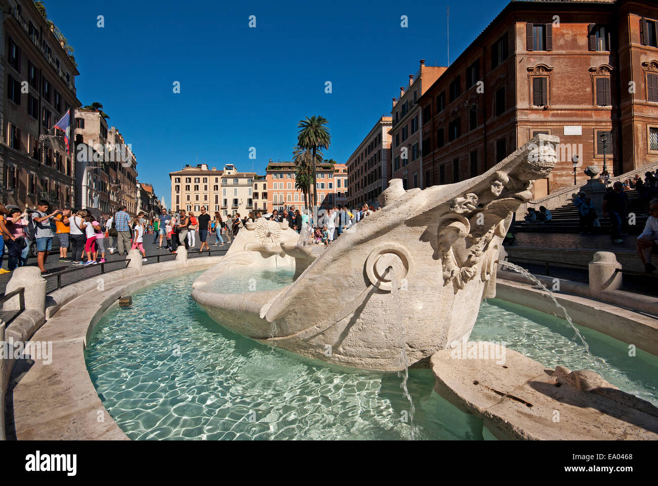Fontana della Barcaccia, Barcaccia Brunnen, Piazza di Spagna, Rom, Italien Stockfoto