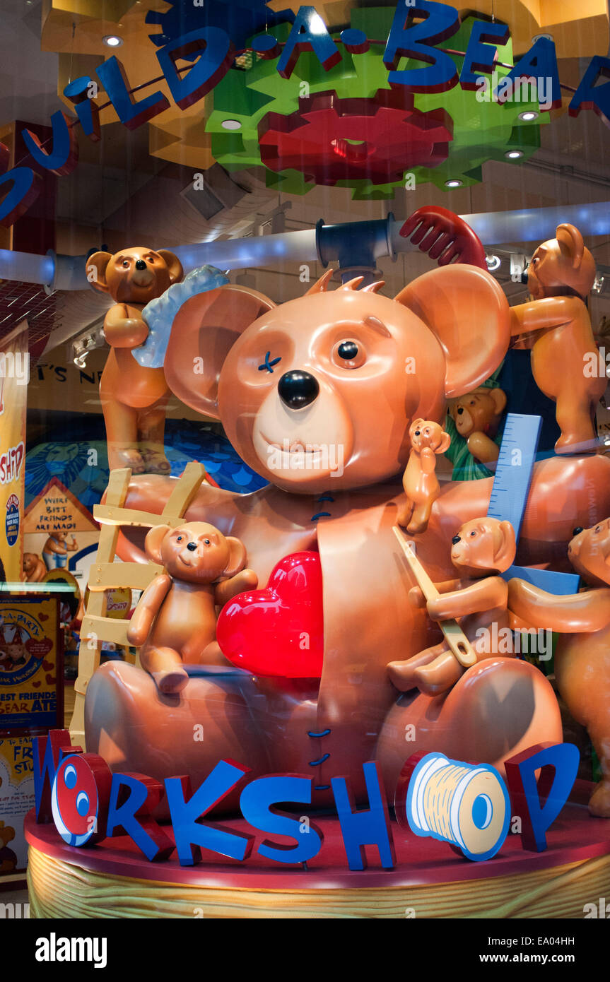 Build-A-Bear, bauen einen Bär Workshop, Shop. Vereinigte Staaten, New York City, Manhattan, Midtown, 5th Avenue, Build A Bear, ein Spielzeug sh Stockfoto