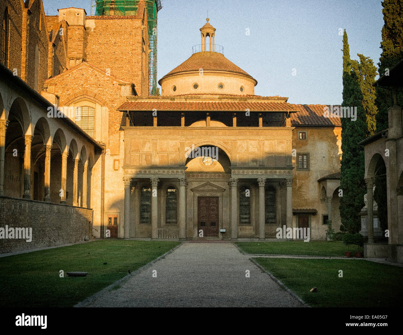 Florenz oder Firenze ist die wichtigste Stadt der Toskana & hat eine reiche Geschichte & Kultur ausgedrückt in seiner Kunst, Architektur und Menschen. Stockfoto