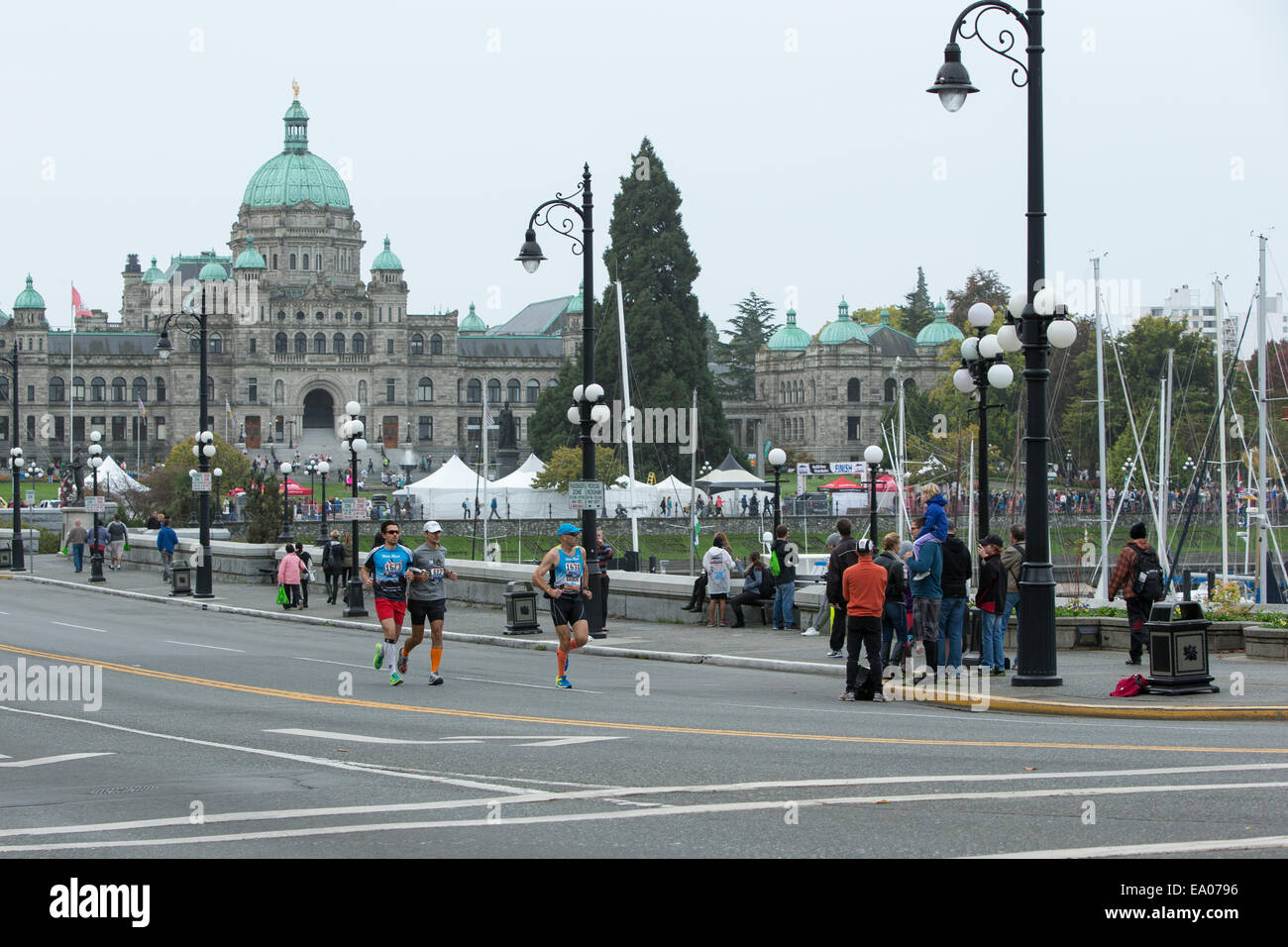 Victoria, Britisch-Kolumbien, Kanada, 12. Oktober 2014.  Athleten aus der ganzen Welt konkurrierten in der Victoria-Marathon Stockfoto