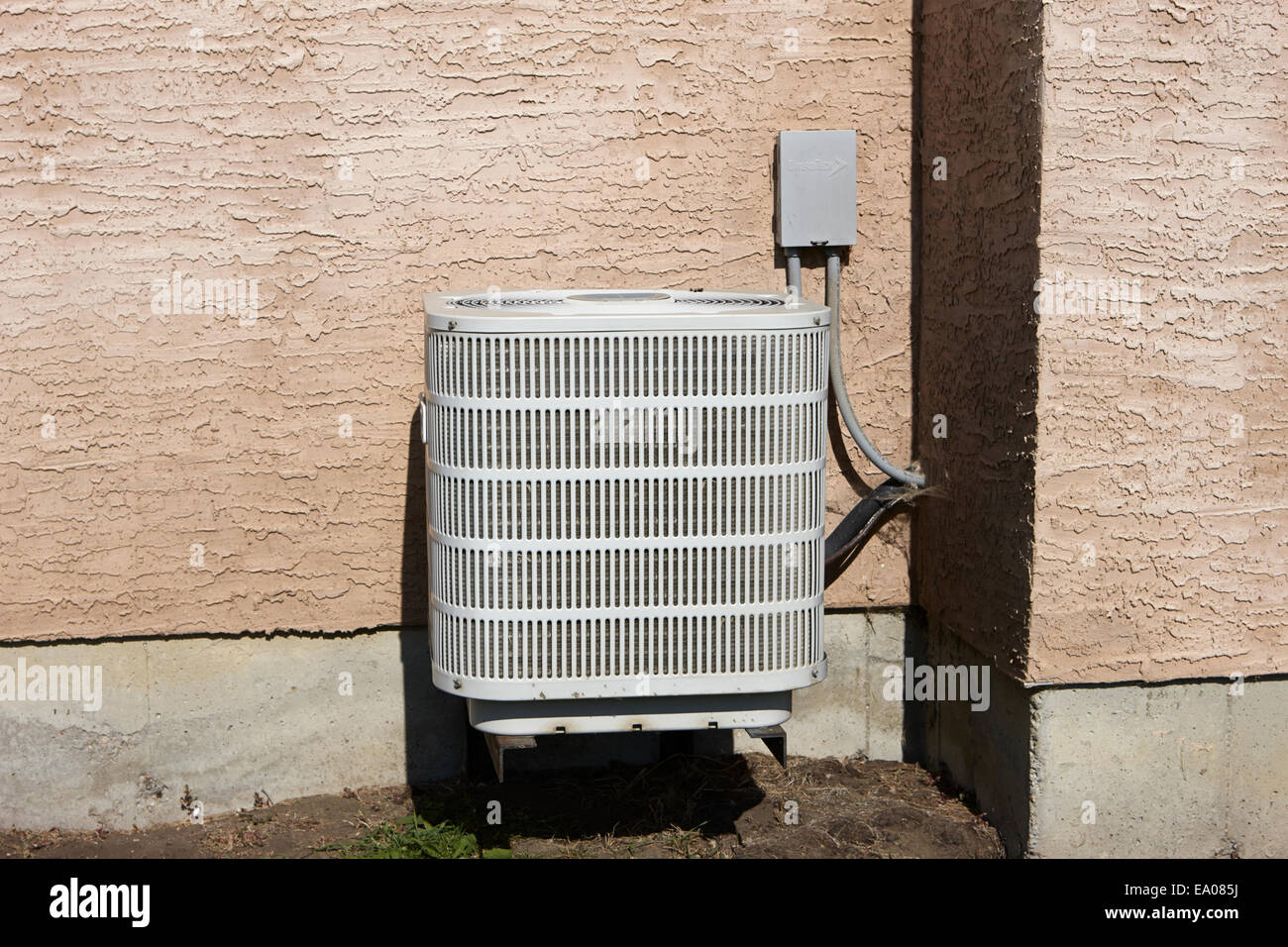 externen Haushalt Klimagerät Saskatchewan Kanada Stockfoto