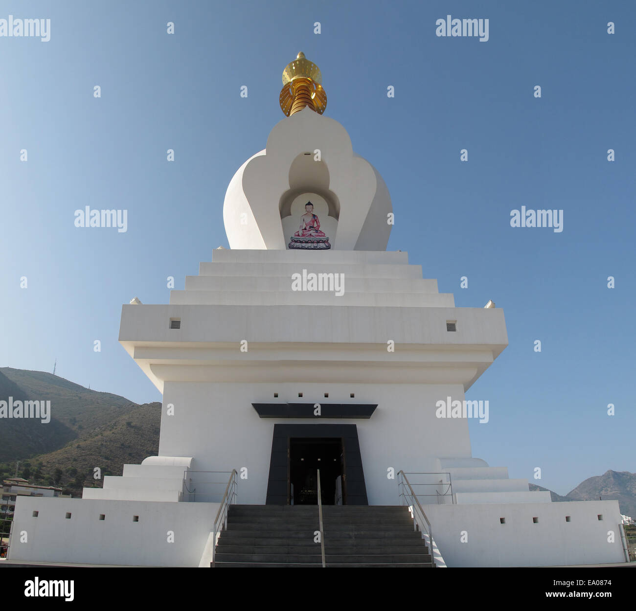 Stupa, buddhistische Tempel, Benalmadena, Costa Del Sol, Andalusien, Spanien Stockfoto