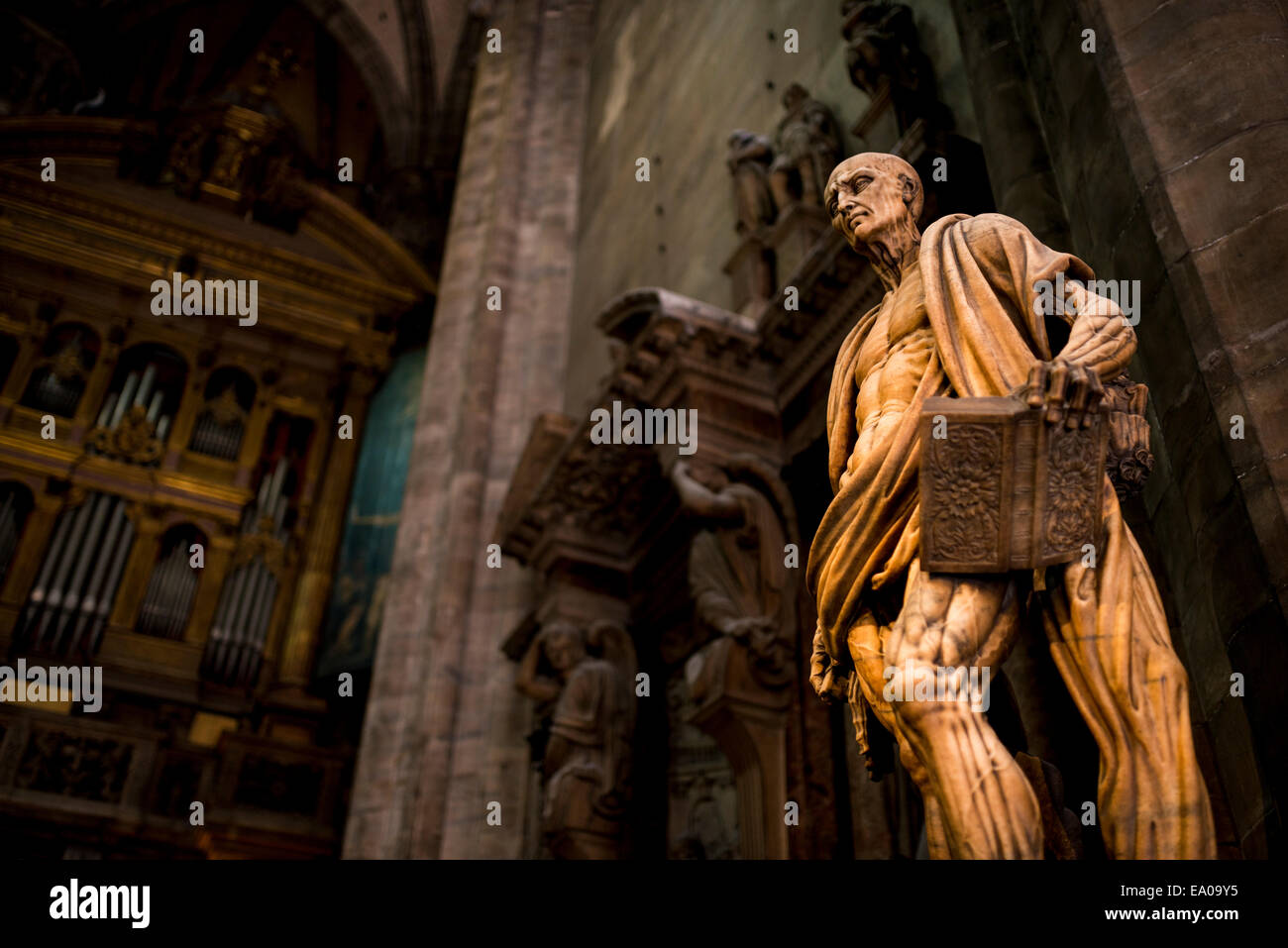 Statue in Mailand Dom, Piazza Duomo, Mailand, Lombardei, Italien Stockfoto