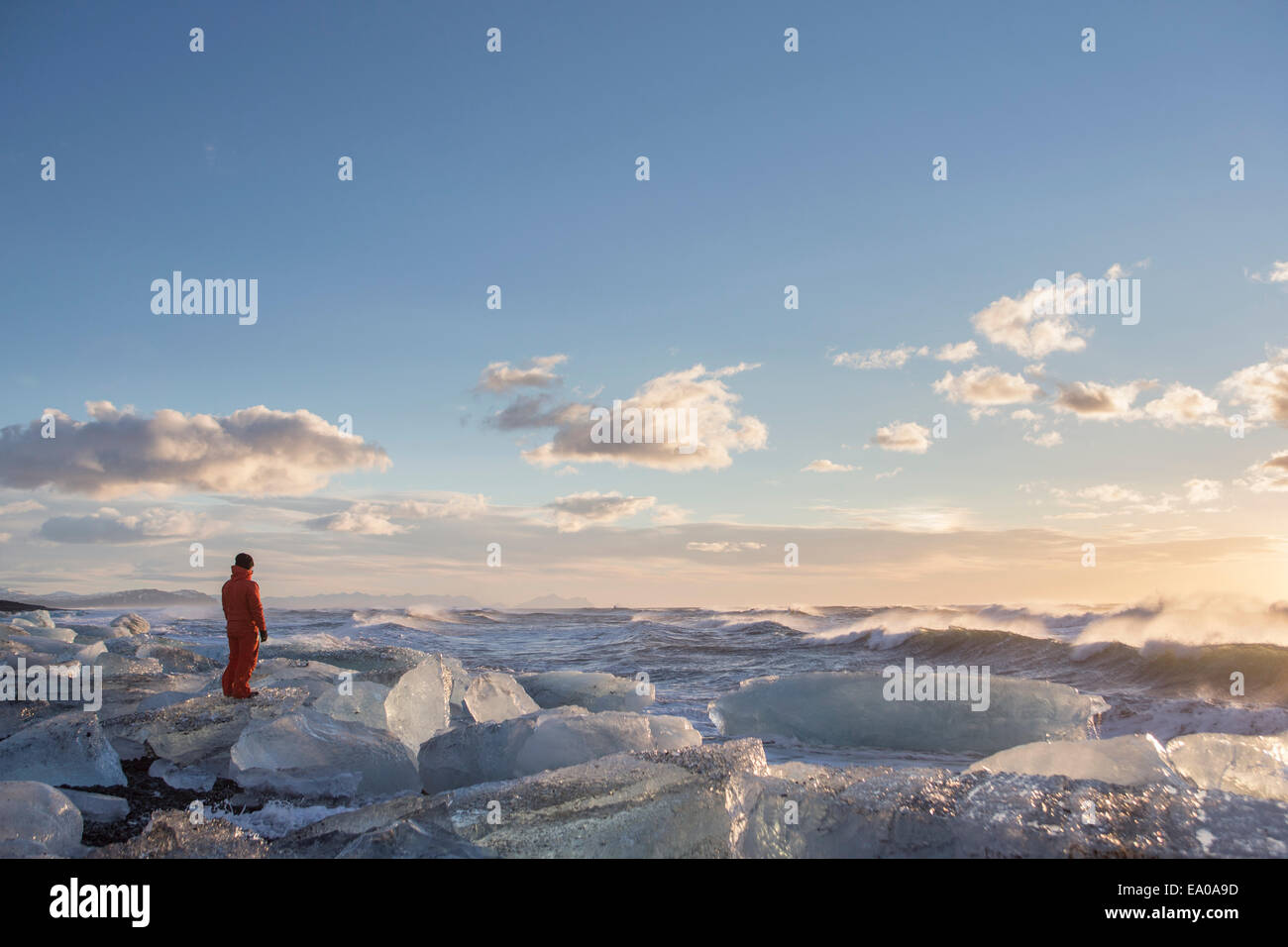 Skaftafell-Nationalpark, Gletscherlagune Jökulsárlón, Island Stockfoto