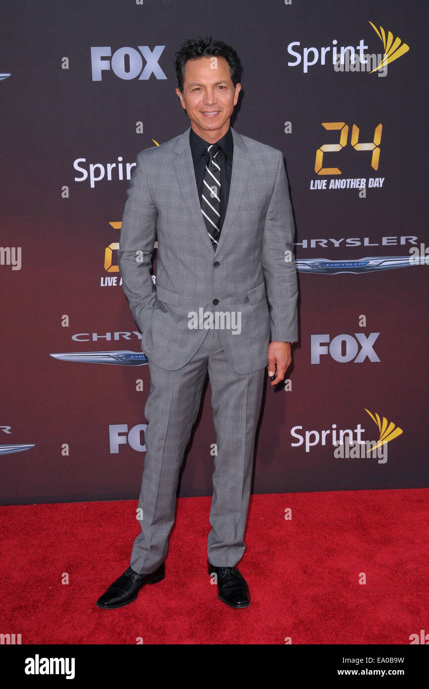 24: live Another Day "Weltpremiere - Ankünfte Featuring: Benjamin Bratt Where: Manhattan, New York, USA bei: 2. Mai 2014 Stockfoto