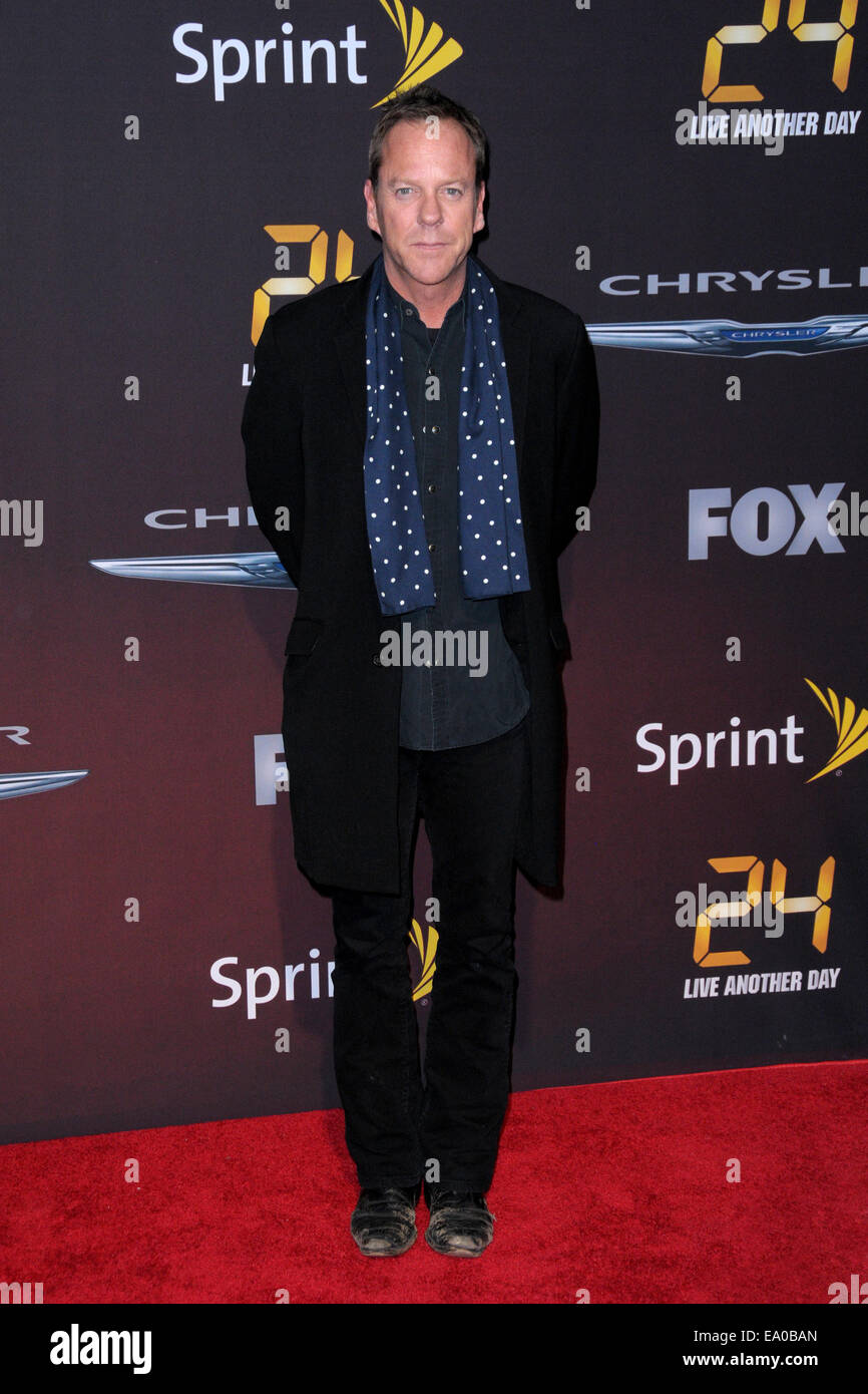 24: live Another Day "Weltpremiere - Ankünfte mit: Kiefer Sutherland wo: Manhattan, New York, USA bei: 2. Mai 2014 Stockfoto