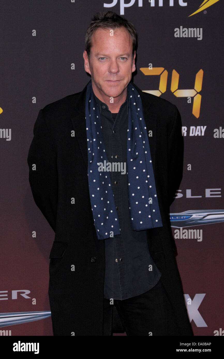 24: live Another Day "Weltpremiere - Ankünfte mit: Kiefer Sutherland wo: Manhattan, New York, USA bei: 2. Mai 2014 Stockfoto