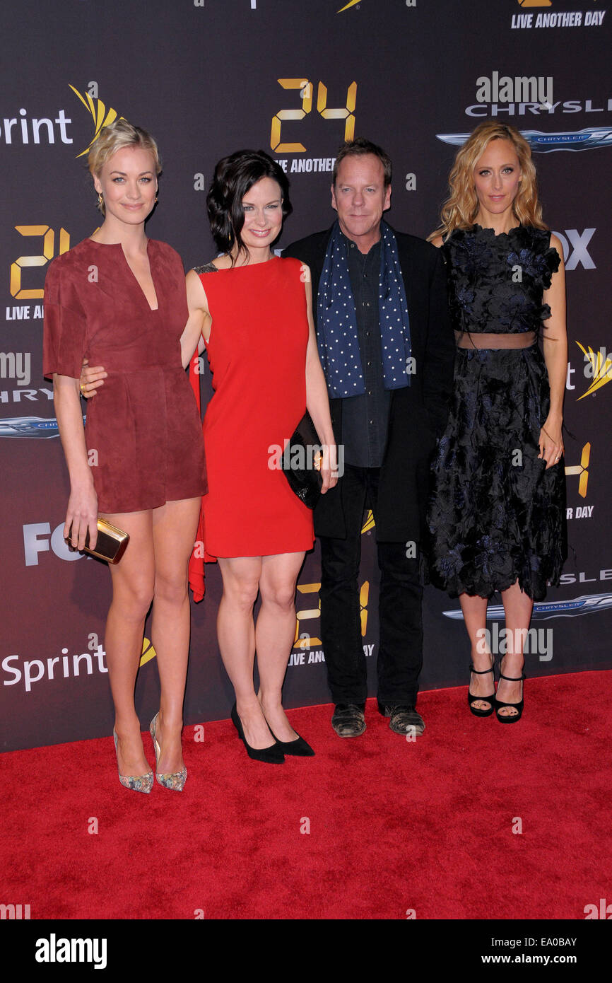 24: live Another Day "Weltpremiere - Ankünfte Featuring: Yvonne Strahovski, Mary Lynn Rajskub, Kiefer Sutherland, Kim Raver wo: Manhattan, New York, USA bei: 2. Mai 2014 Stockfoto