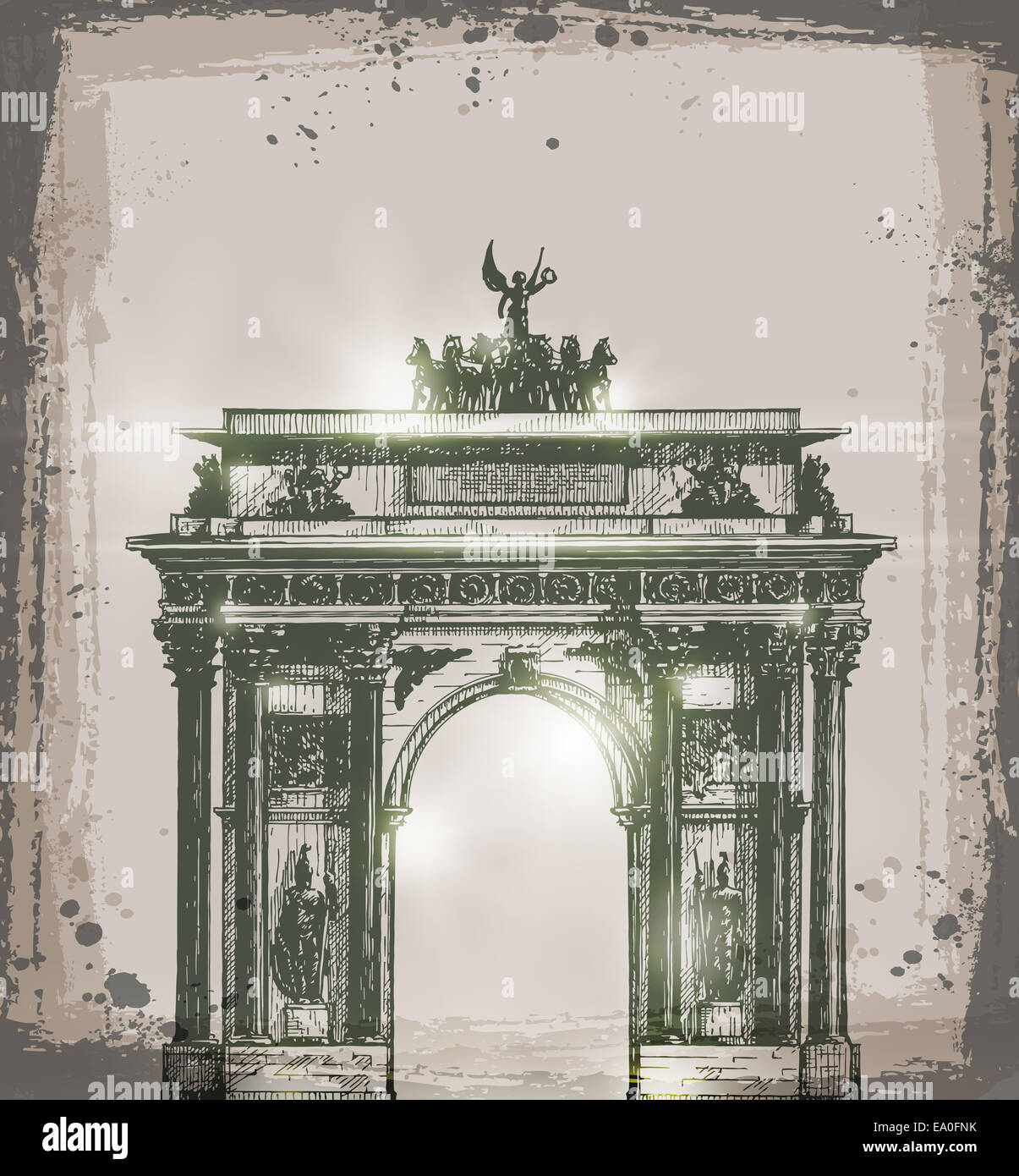 Deutschland. Handgezeichnete Skizze Vektor-illustration Stockfoto