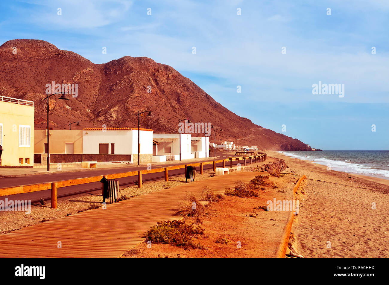 ein Blick auf die Almadraba Strand in Cabo de Gata-Nijar Natural Park in Spanien Stockfoto