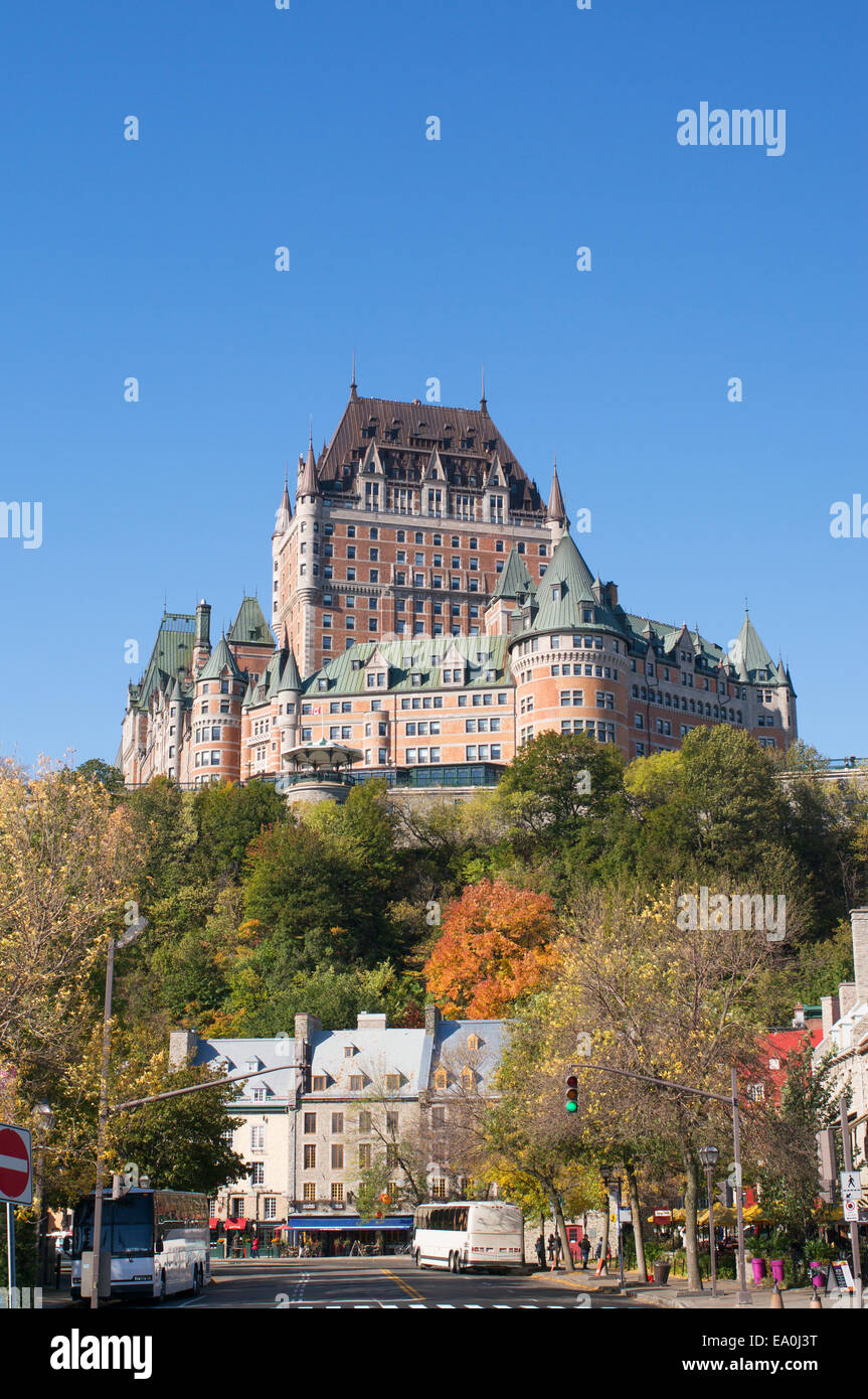 Château Frontenac im Herbst Quebec Stadt, Quebec, Kanada Stockfoto Château Frontenac im Herbst Quebec Stadt, Quebec, Kanada Stockfoto