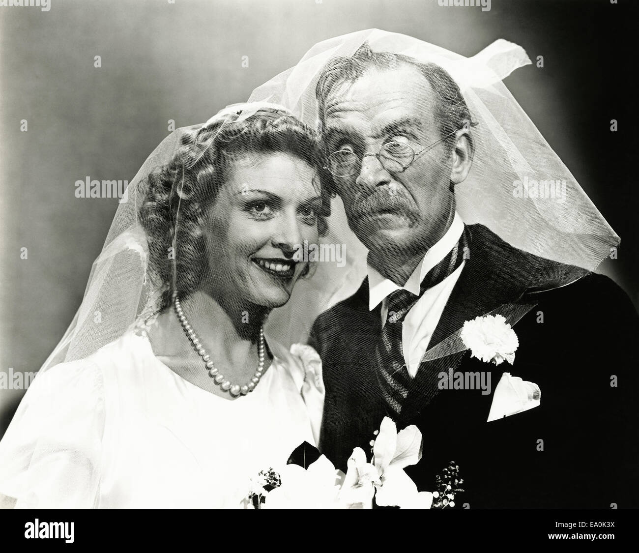 Hochzeit Tag hijinks Stockfoto