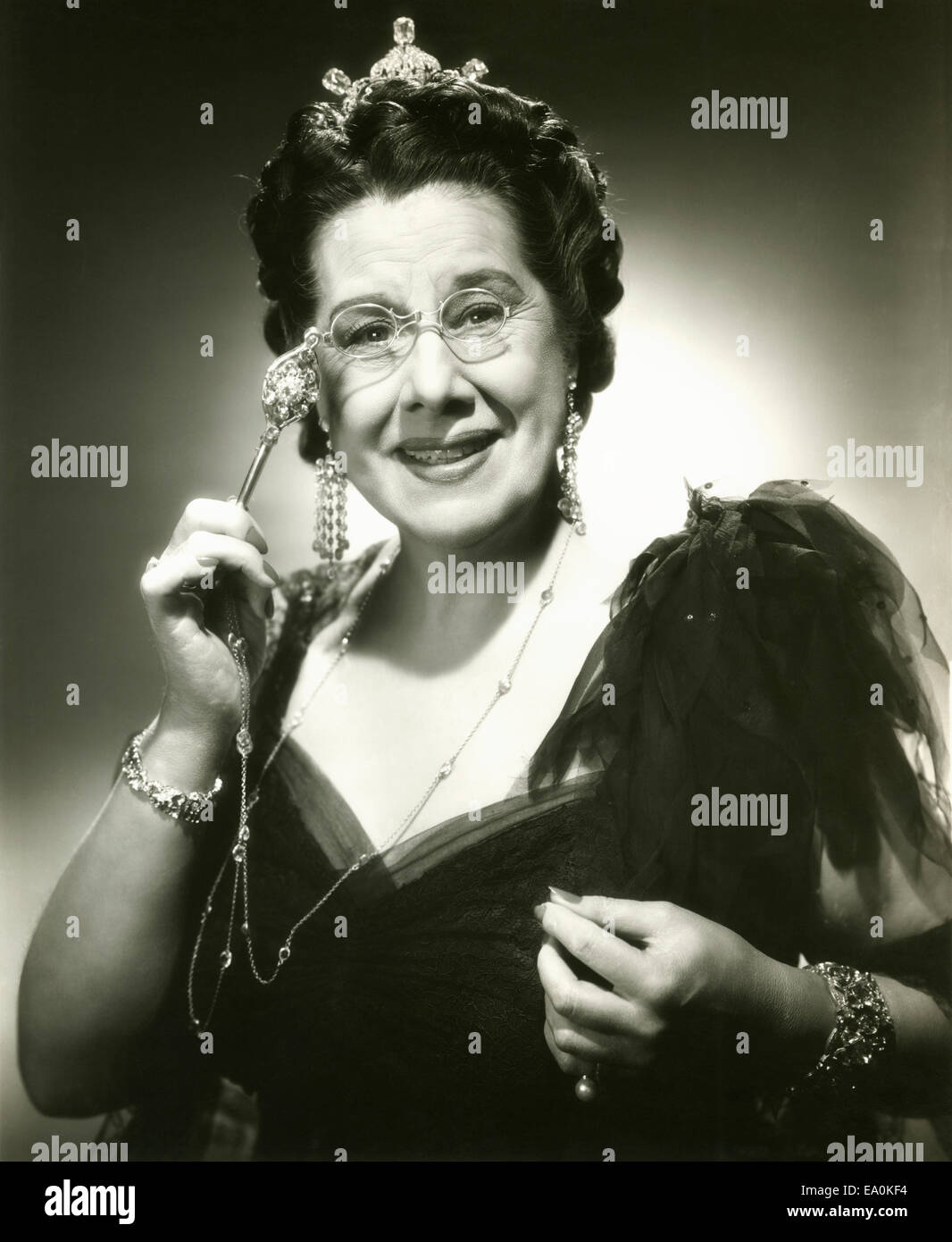 Immer einen genaueren Blick Stockfoto