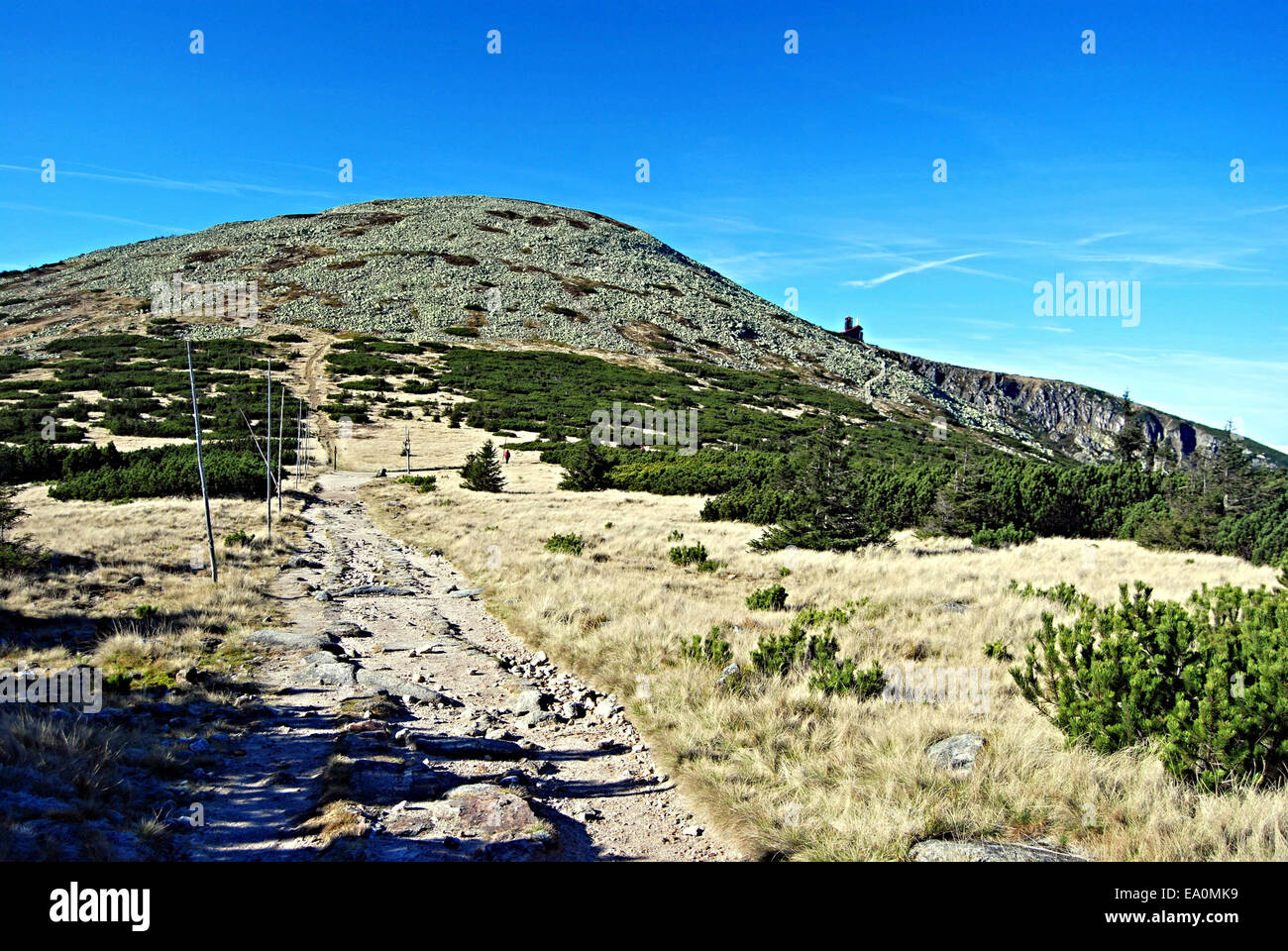 Vysoke Kolo Hügel im Riesengebirge in der Nähe von Sniezne jamy Stockfoto