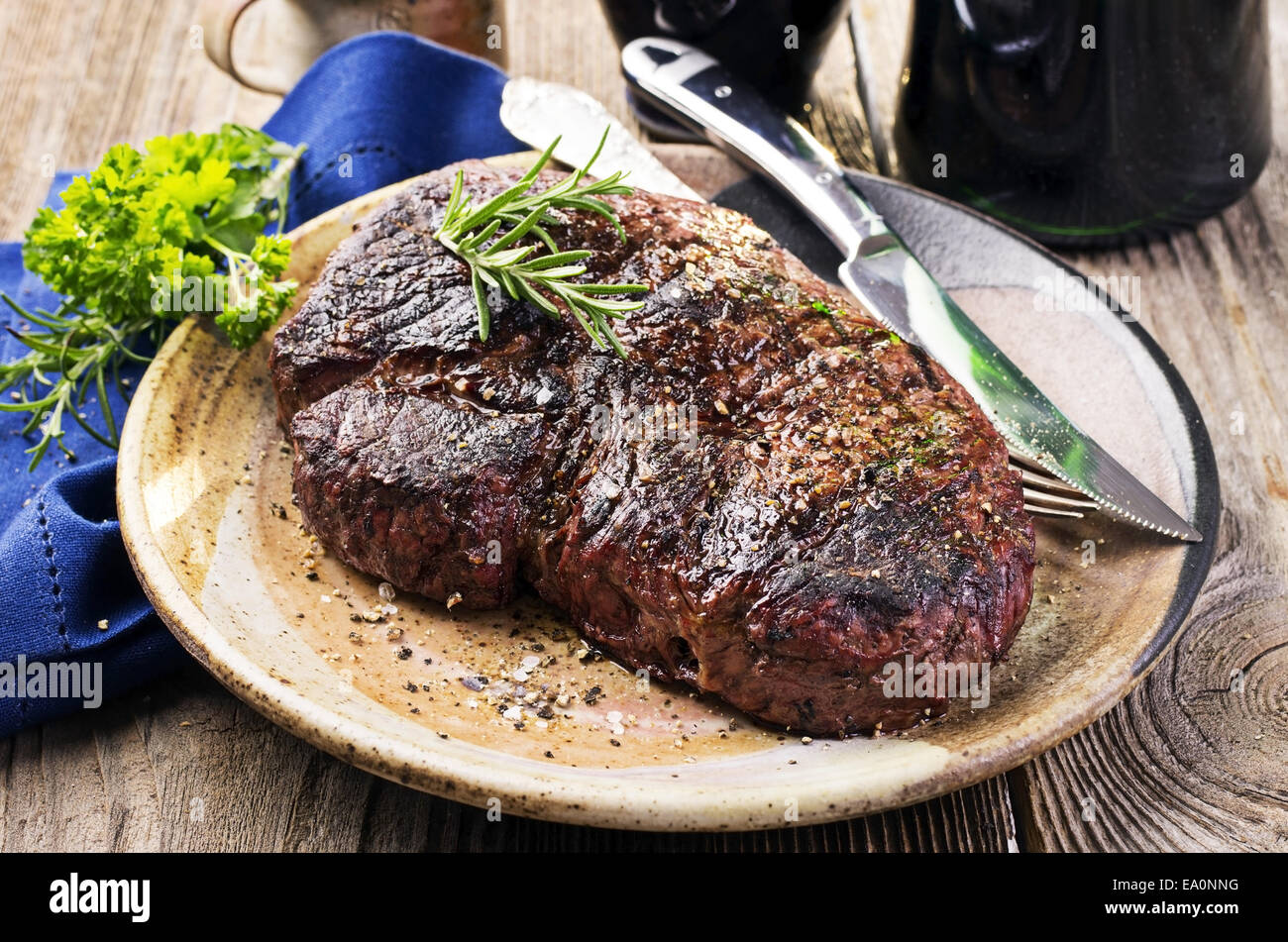 Steak vom Grill Stockfoto