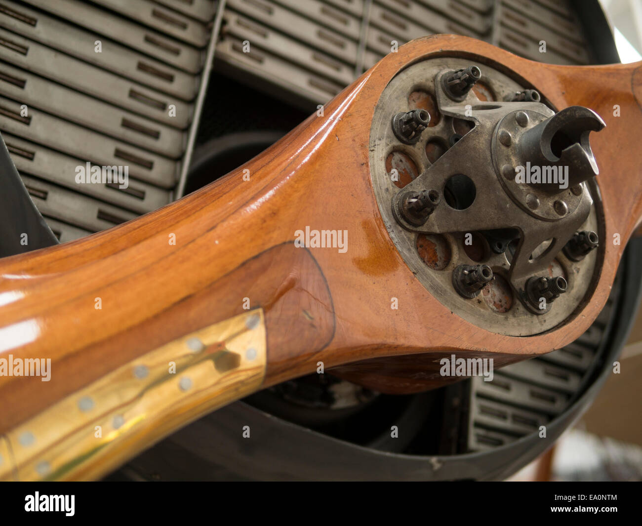 1930er Jahre Bristol F2b Doppeldecker Propeller an der Shuttleworth Collection, Bedfordshire, UK Stockfoto