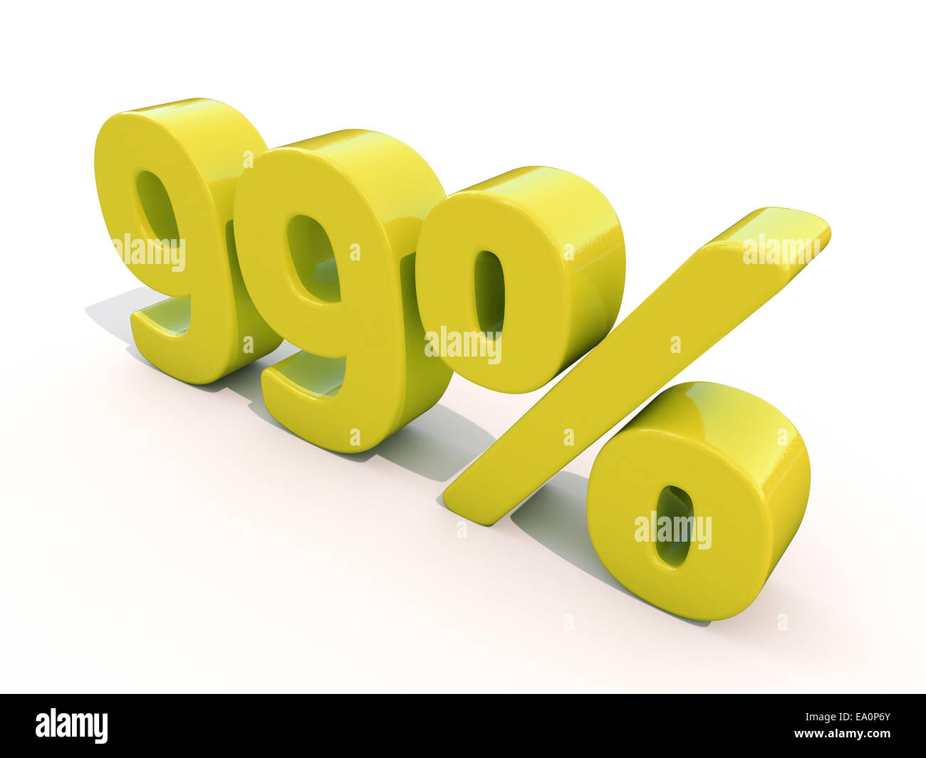 Prozentuale Quote Symbol auf weißem Hintergrund Stockfoto