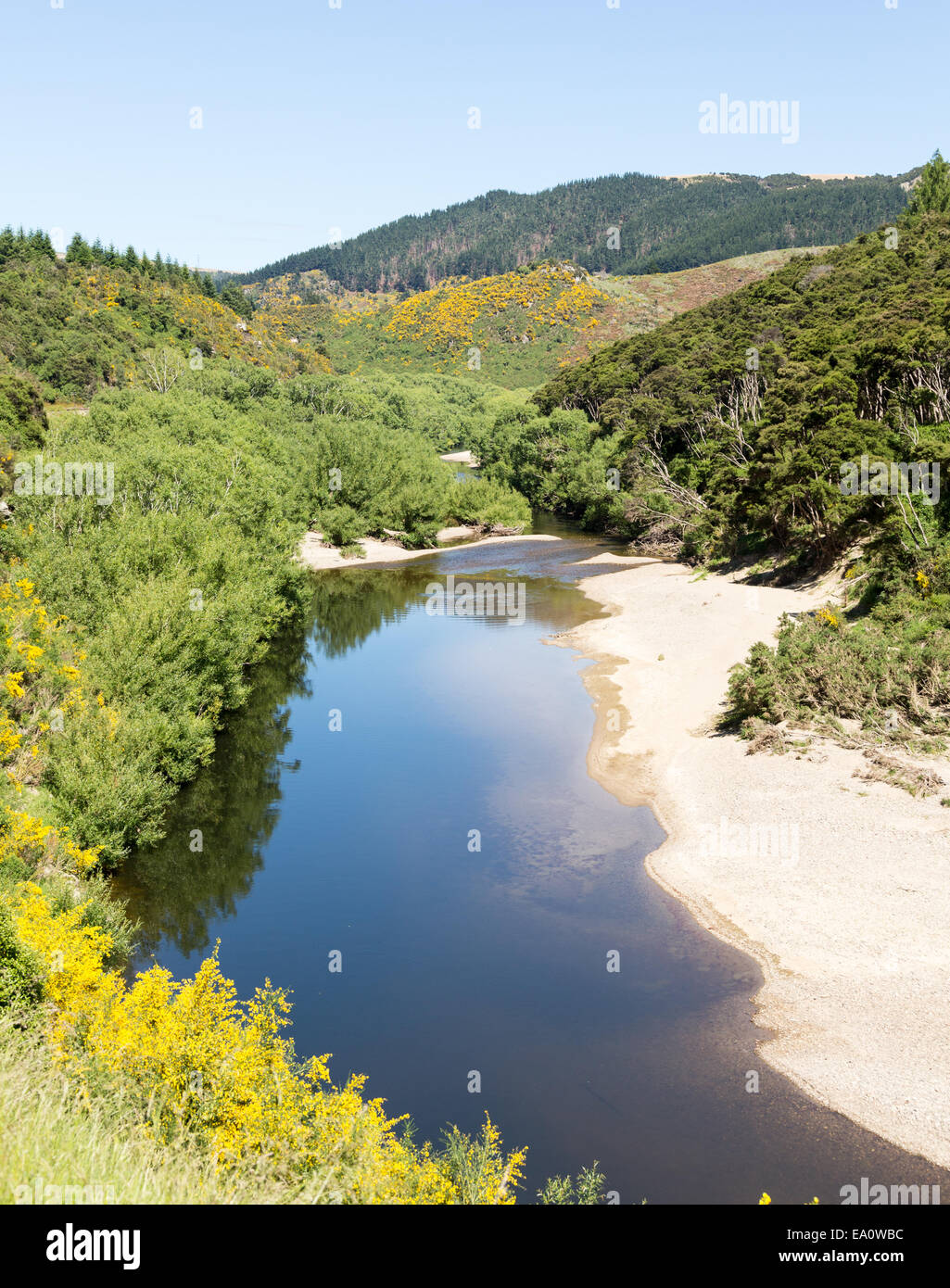 Bahnstrecke bis Taieri Gorge New Zealand Stockfoto