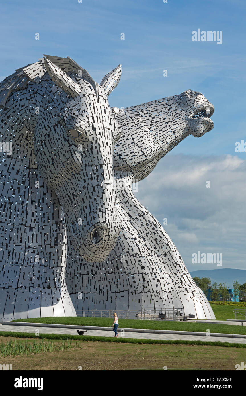 Die Kelpies, Helix Park, Falkirk, Grangemouth, Schottland, Vereinigtes Königreich Stockfoto