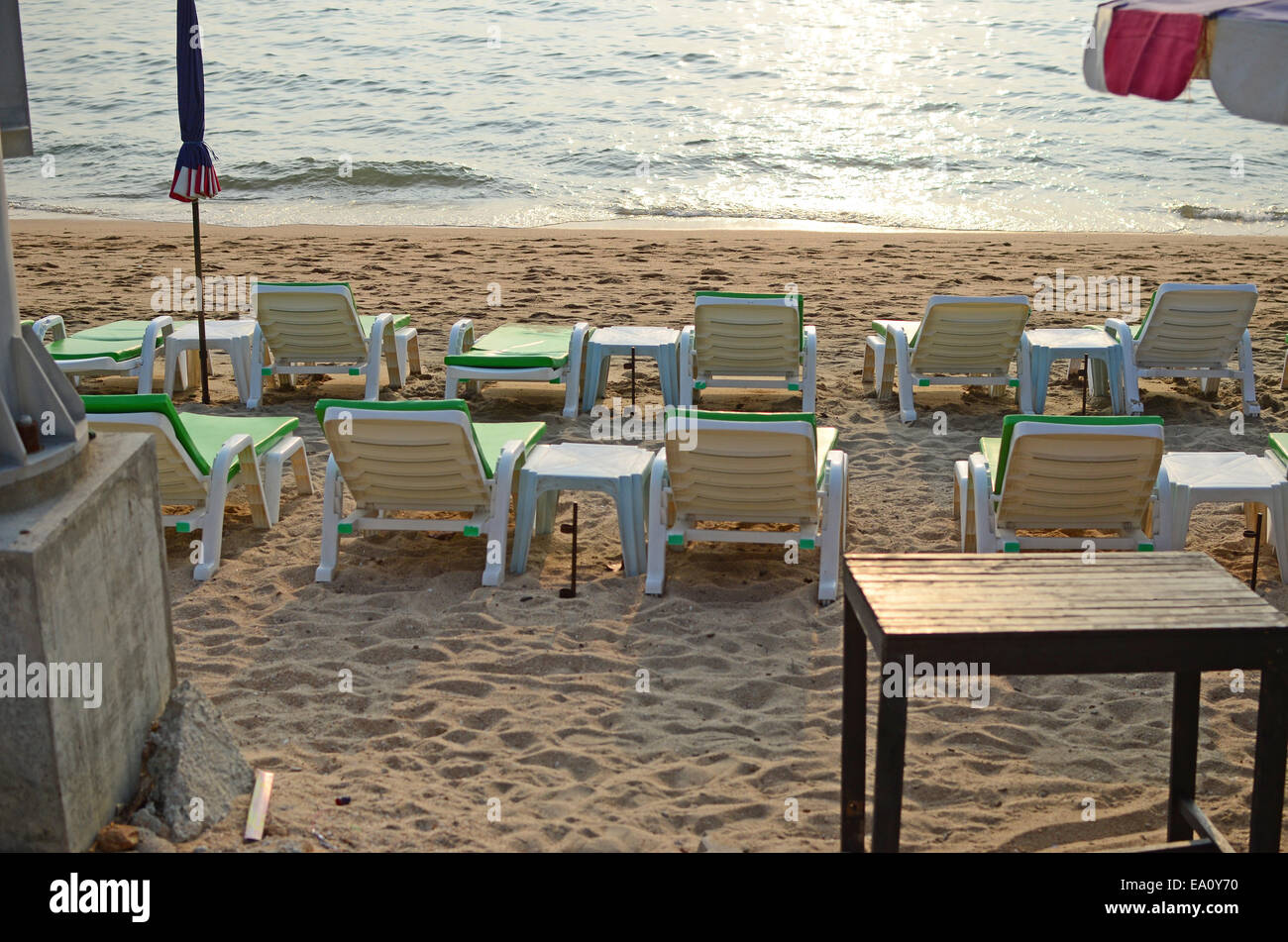 Abend-Strand Stockfoto