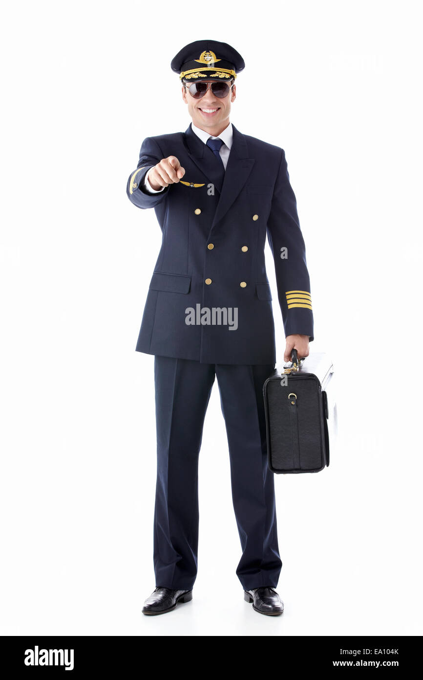 Lächelnde pilot Stockfoto
