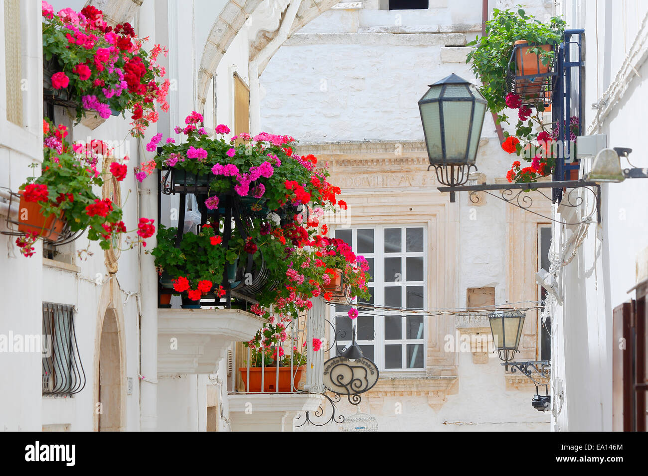 Traditionelle Gebäude, Locorotondo, Brindisi, Apulien, Italien Stockfoto